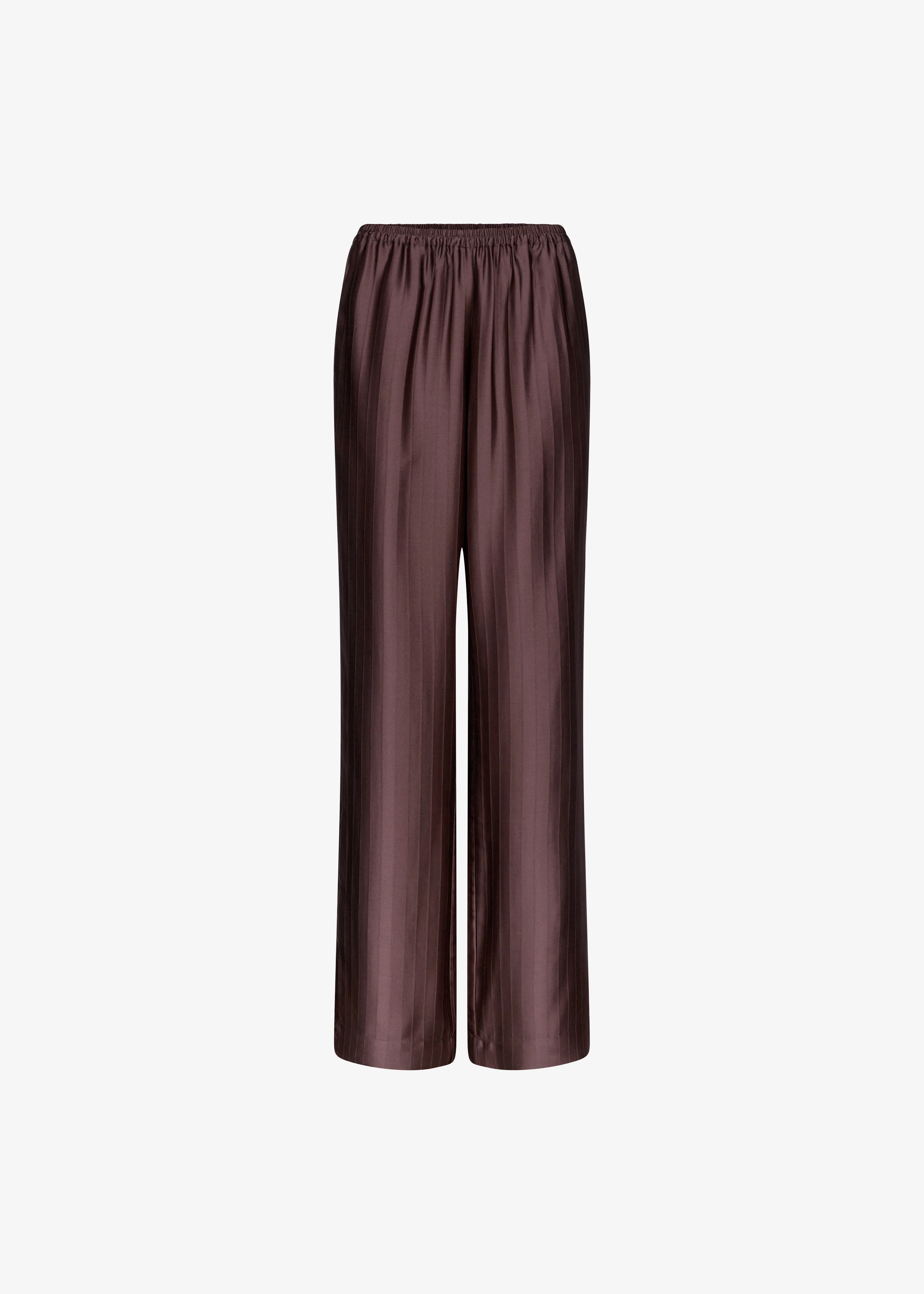 Loulou de Saison Kadala Silk Blend Trousers - Dark Brown - Image 8