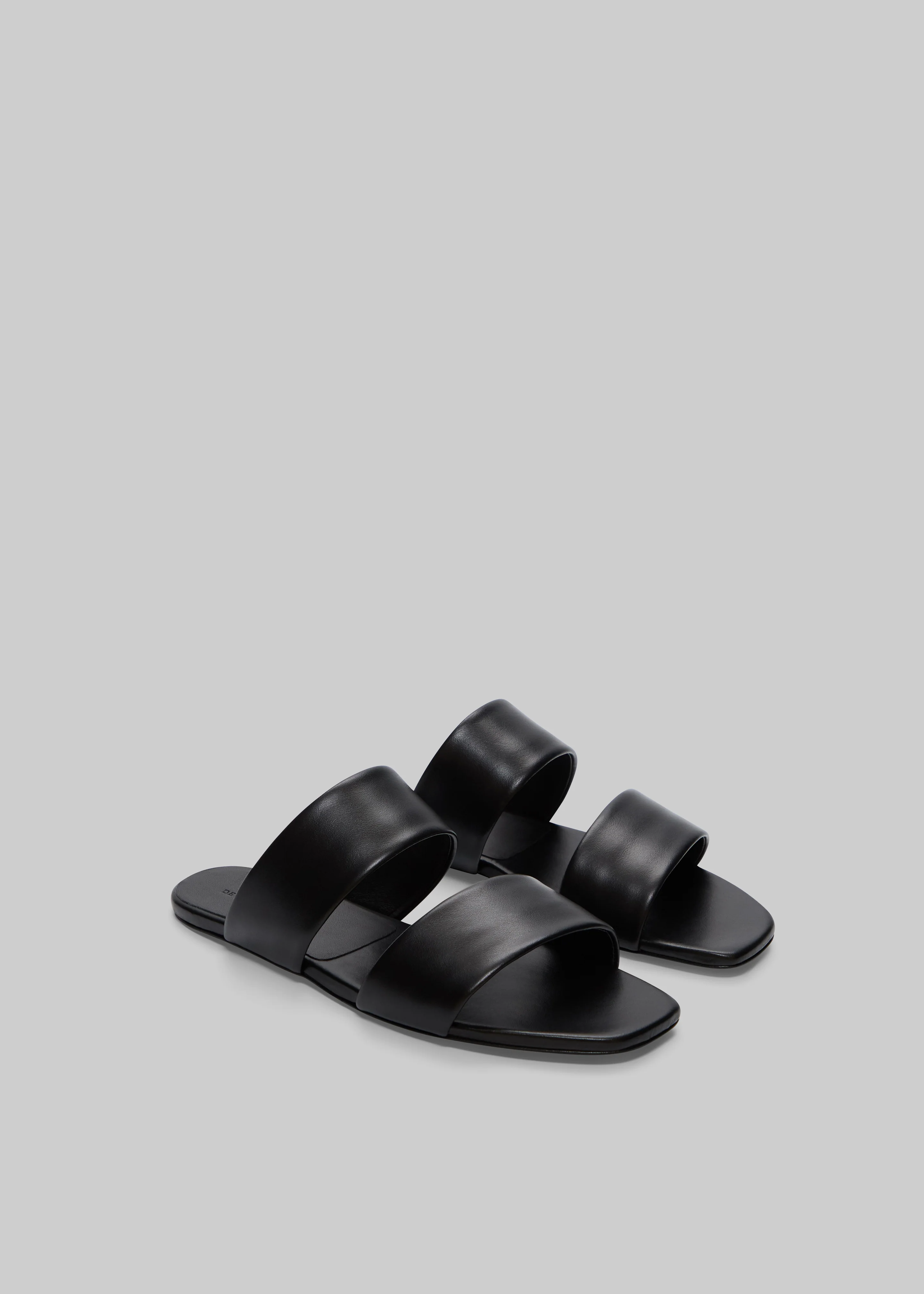 Loulou de Saison Kairo Flat Slide Sandals - Black - Image 4