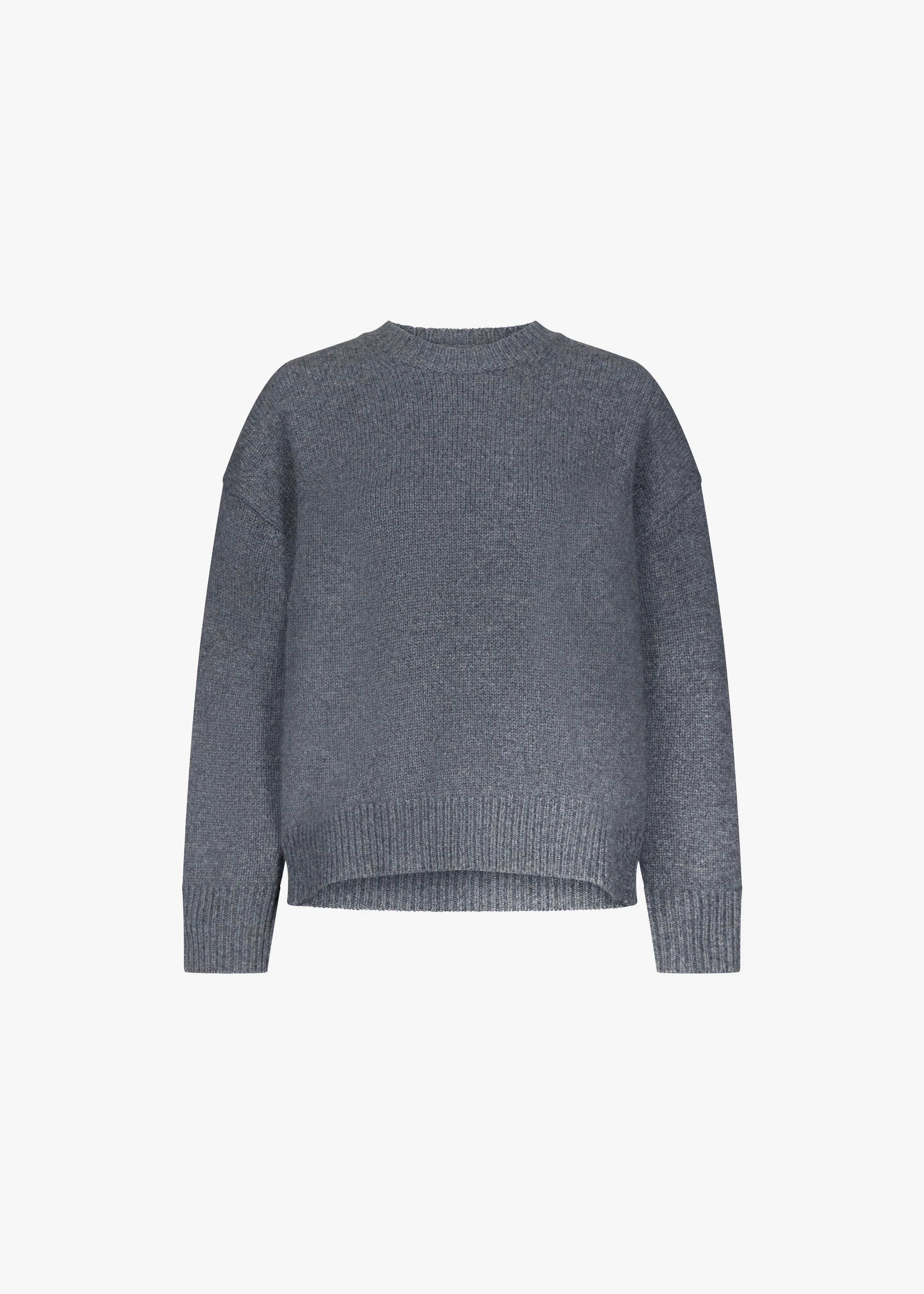 Loulou de Saison Pia Oversized Cashmere Sweater - Anthracite Melange - Image 7