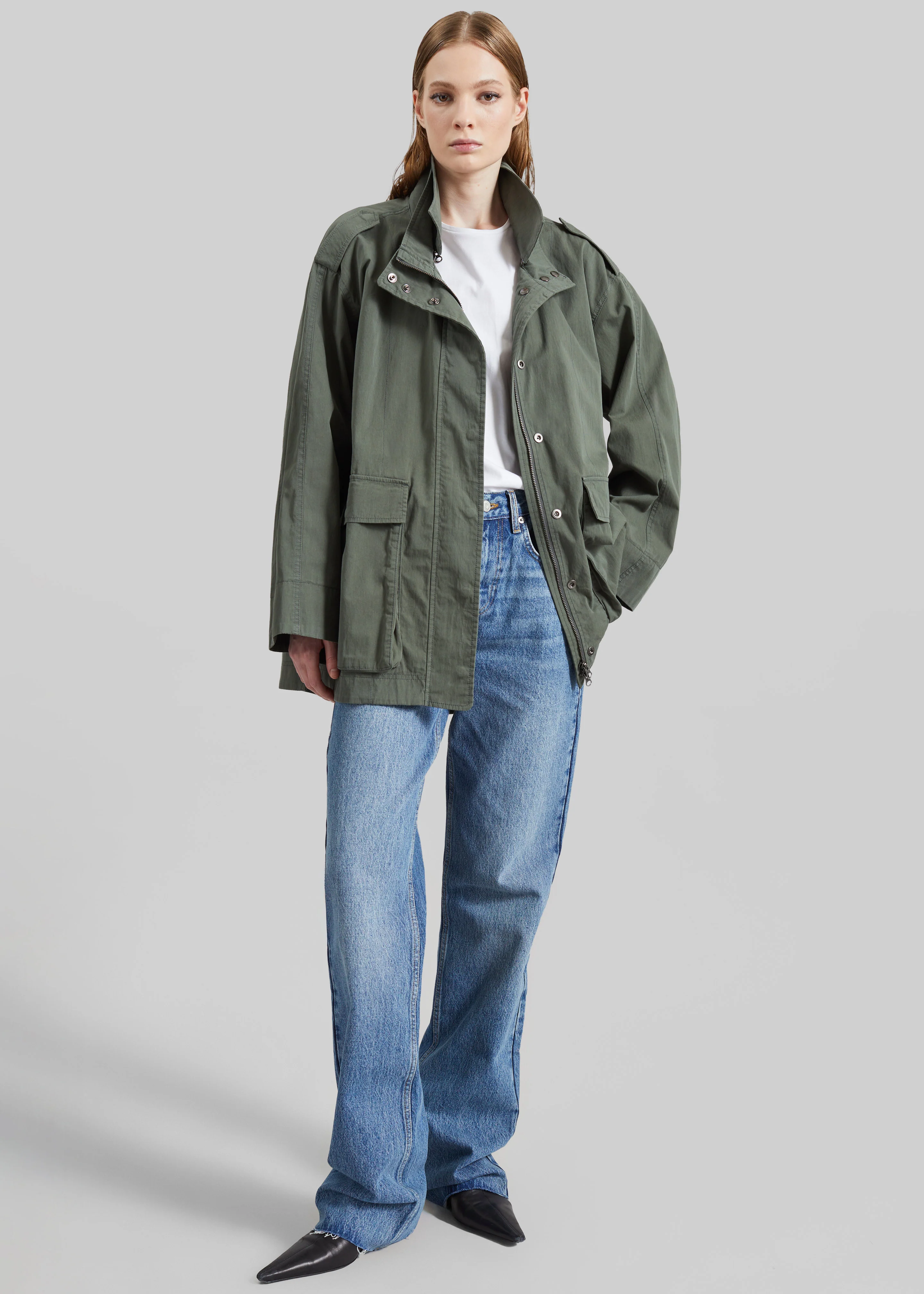 Low Classic Two Pocket Field Jacket - Khaki - Image 2