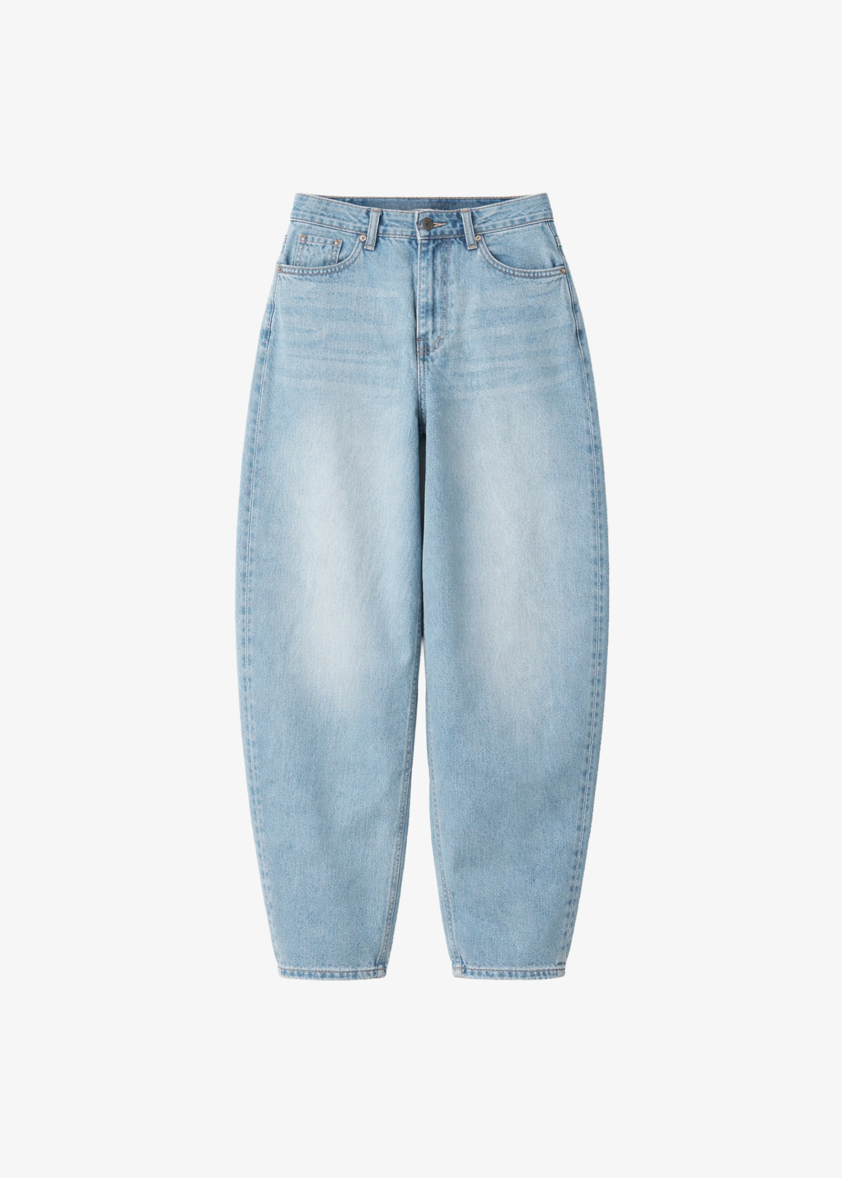 Lucena Barrel-Leg Jeans - Light Wash - Image 9