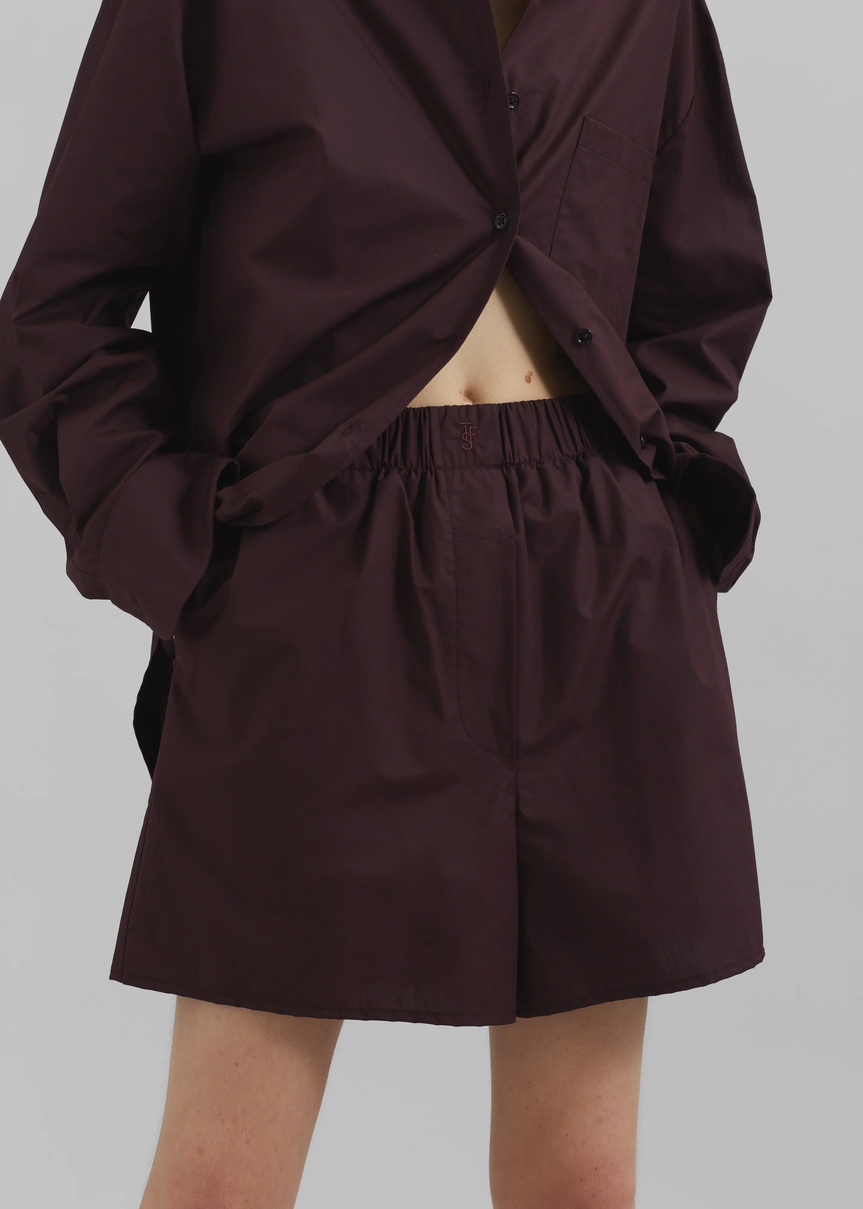 Lui Organic Cotton Boxer Shorts - Dark Plum - Image 2