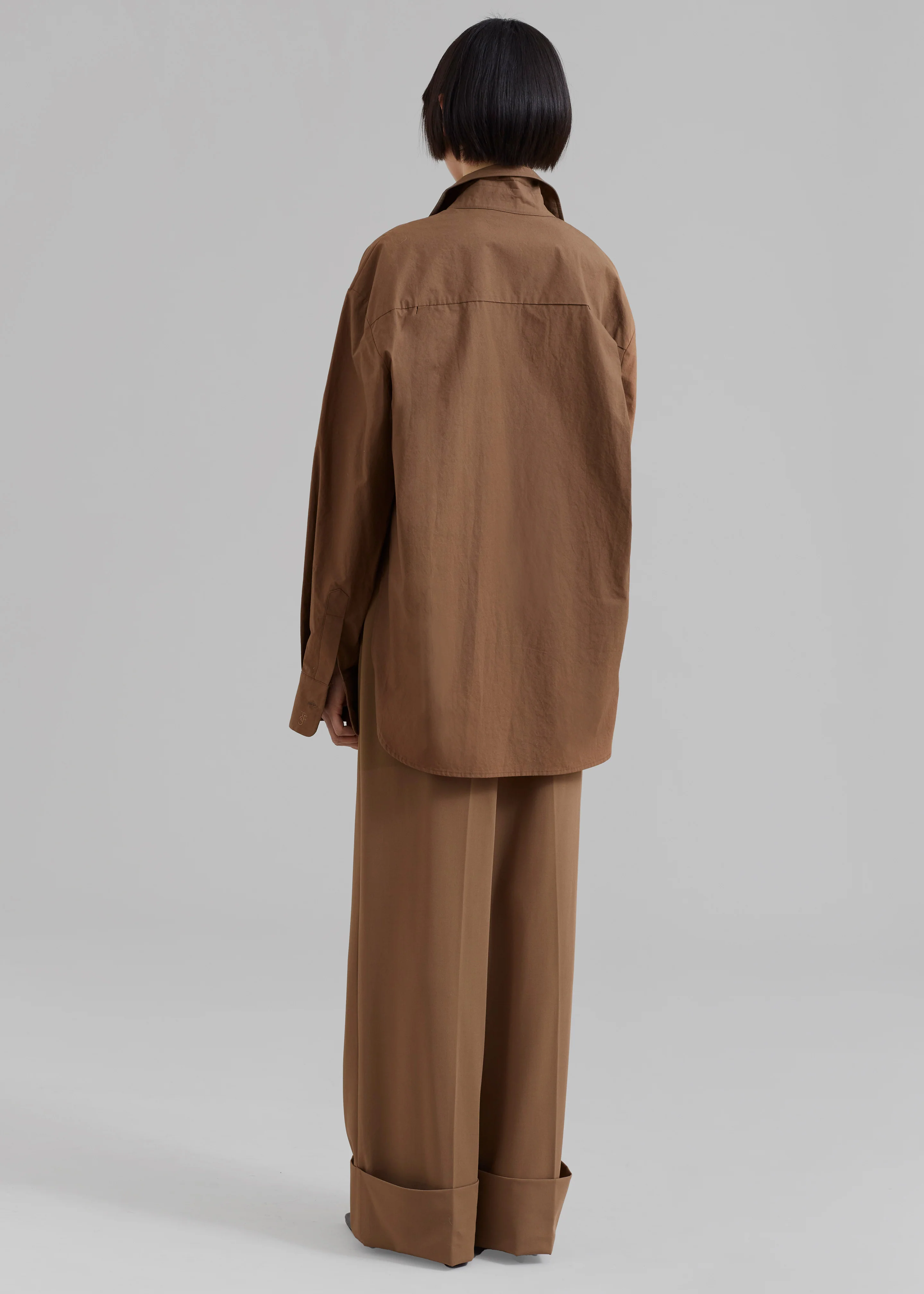 Lui Organic Cotton Shirt - Chocolate - Image 11