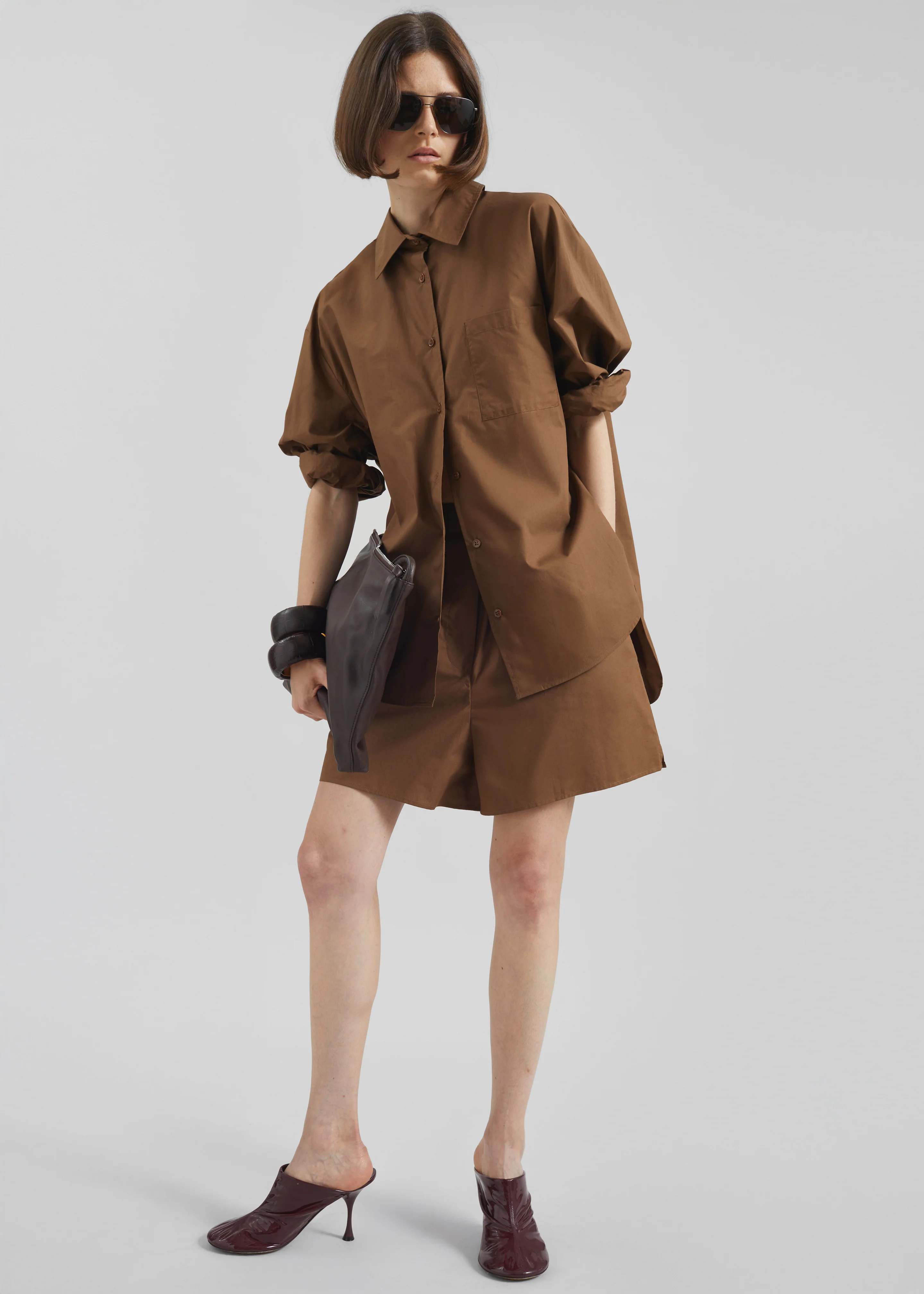 Lui Organic Cotton Shirt - Chocolate - Image 9