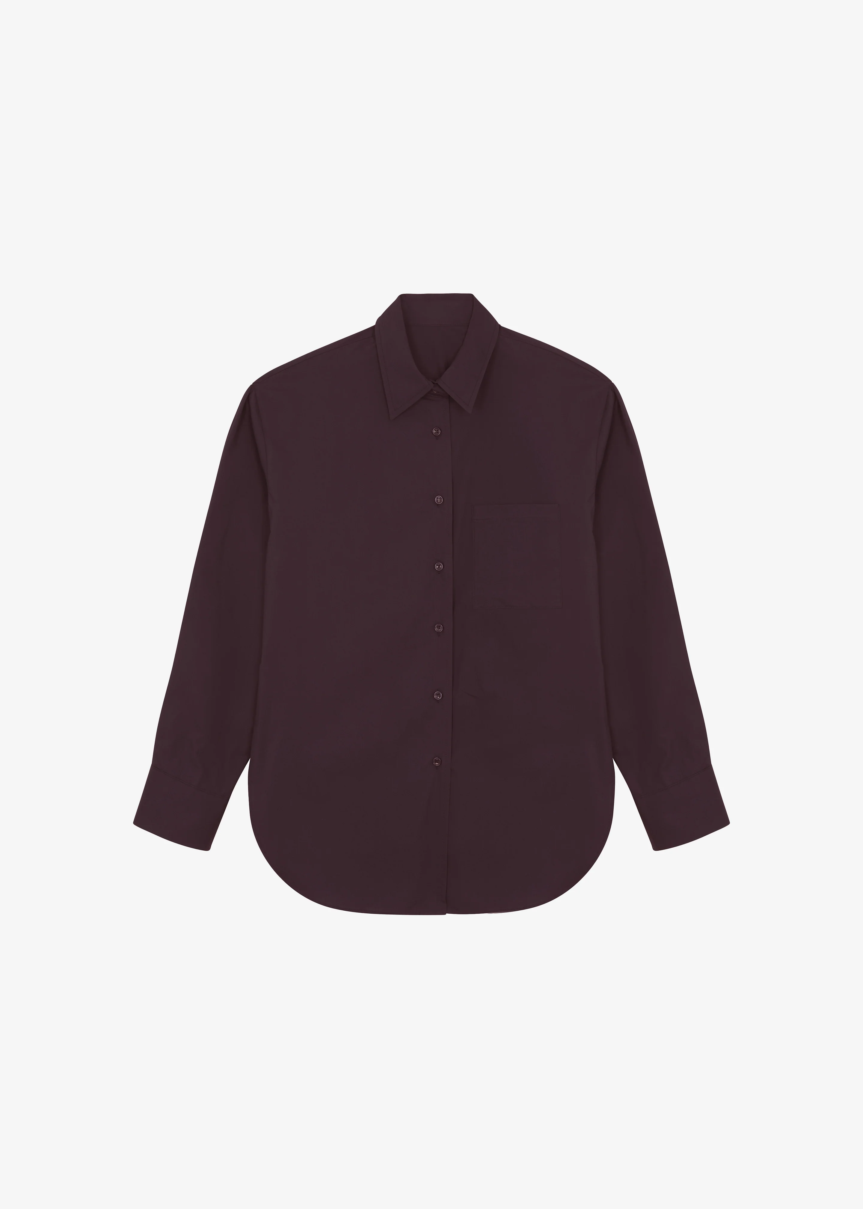 Lui Organic Cotton Shirt - Dark Plum - Image 7