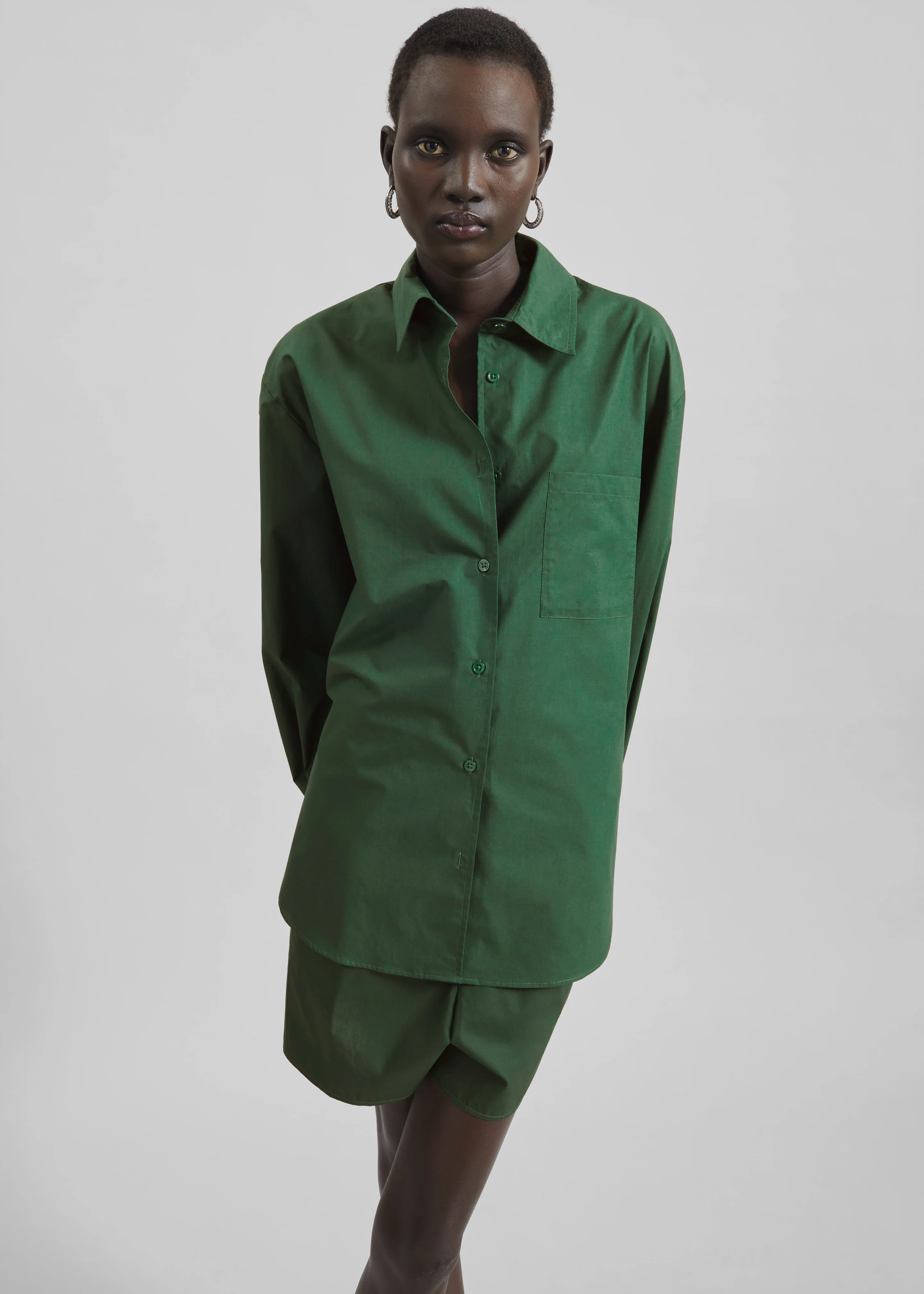 Lui Organic Cotton Shirt - Hunter Green - Image 5