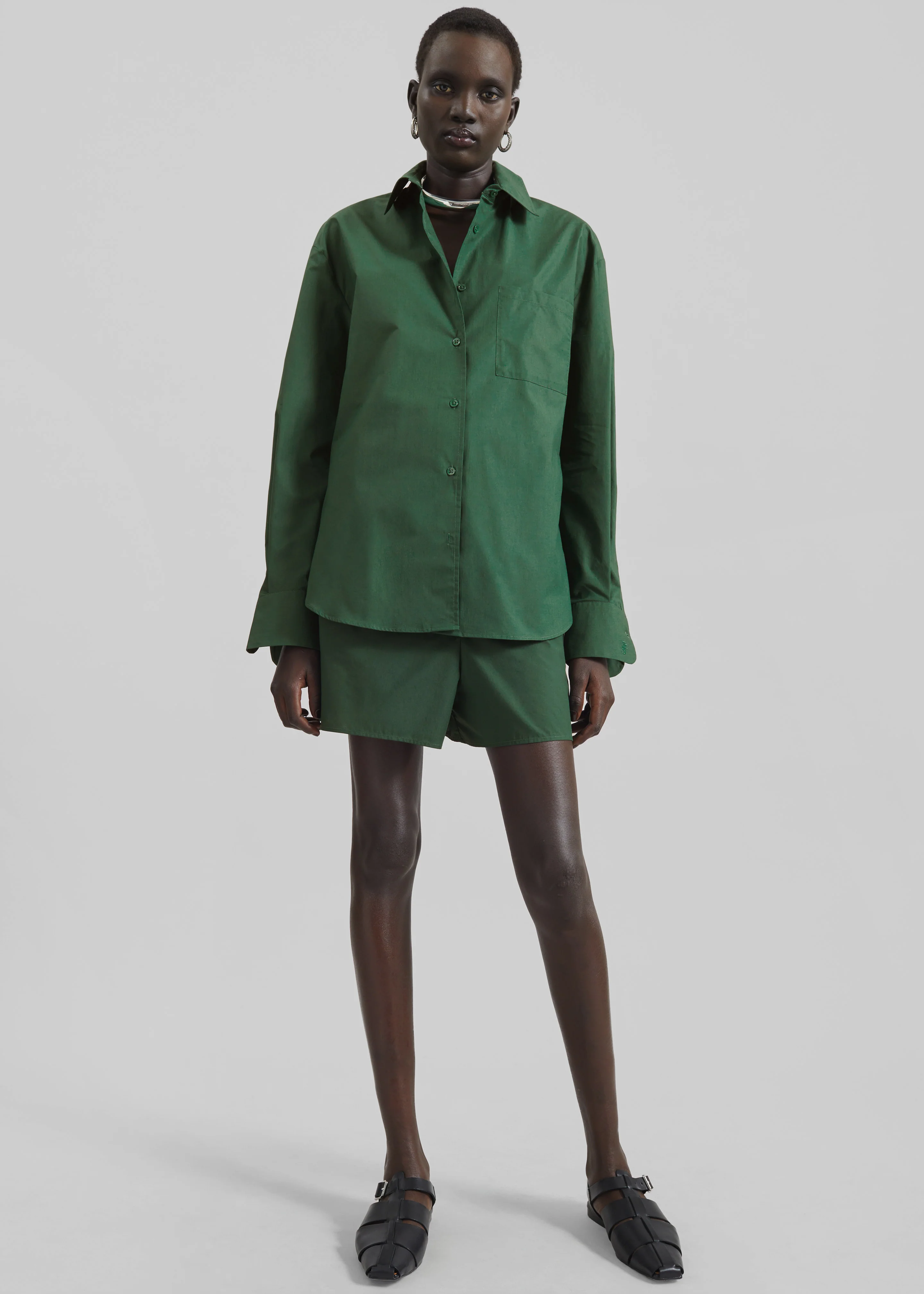 Lui Organic Cotton Shirt - Hunter Green - Image 6