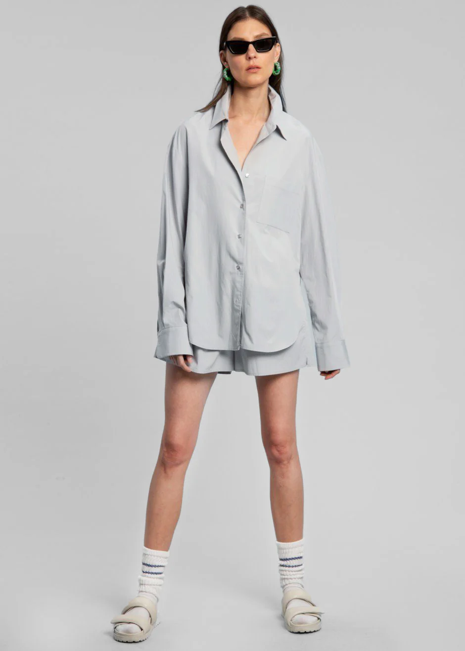 Lui Organic Cotton Shirt - Ice - Image 11
