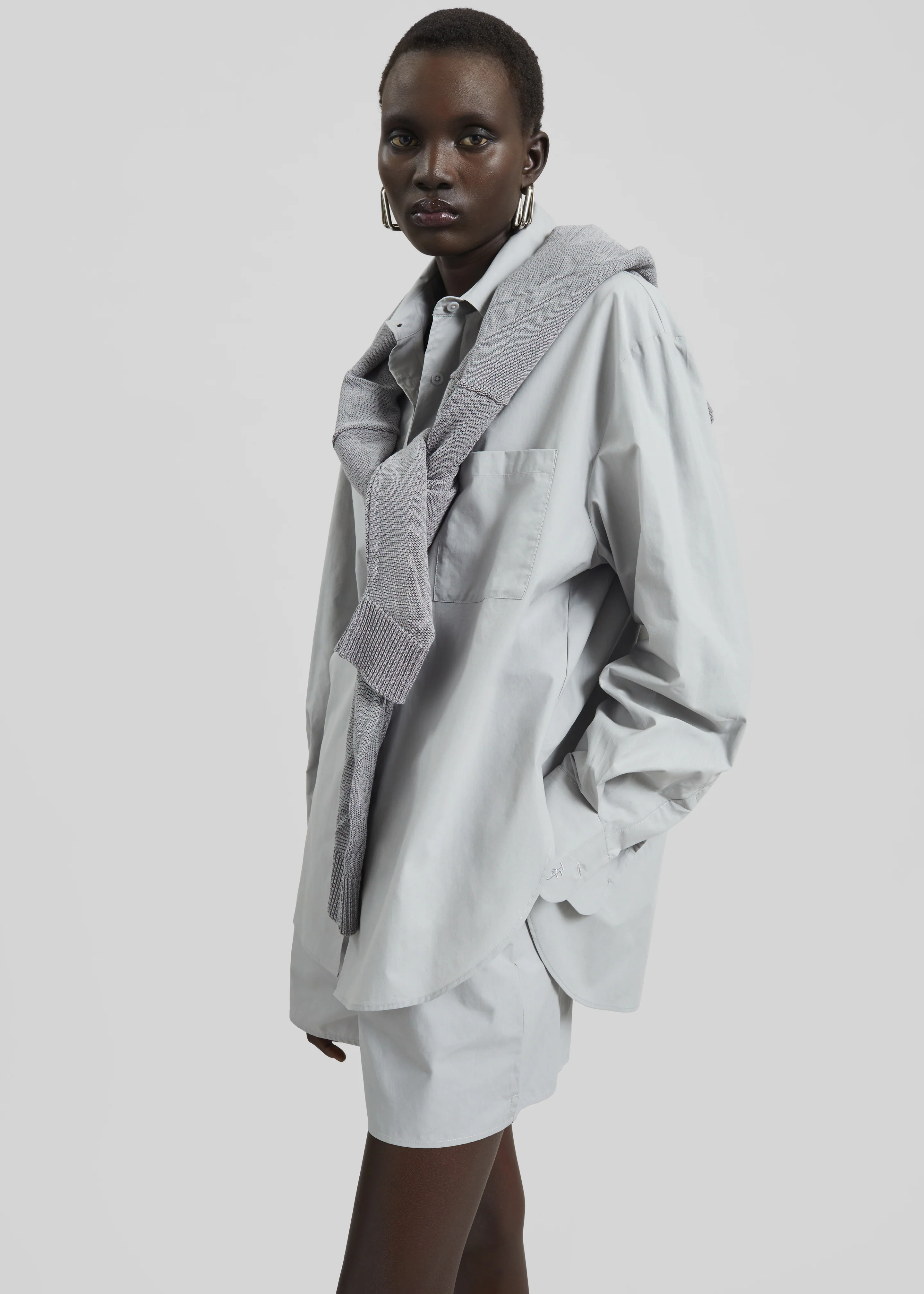 Lui Organic Cotton Shirt - Ice - Image 3