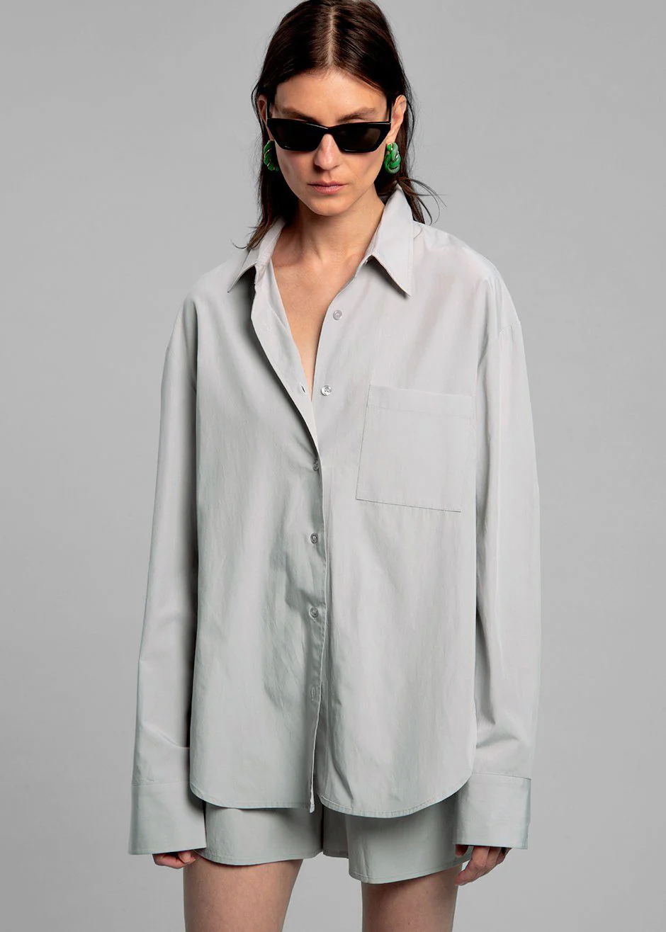 Lui Organic Cotton Shirt - Ice - Image 6