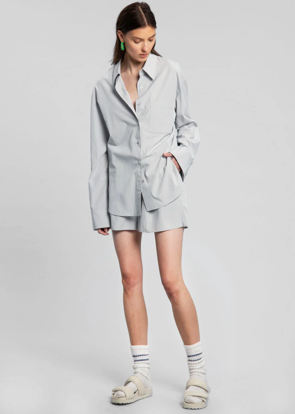 Lui Organic Cotton Shirt - Ice - Image 7