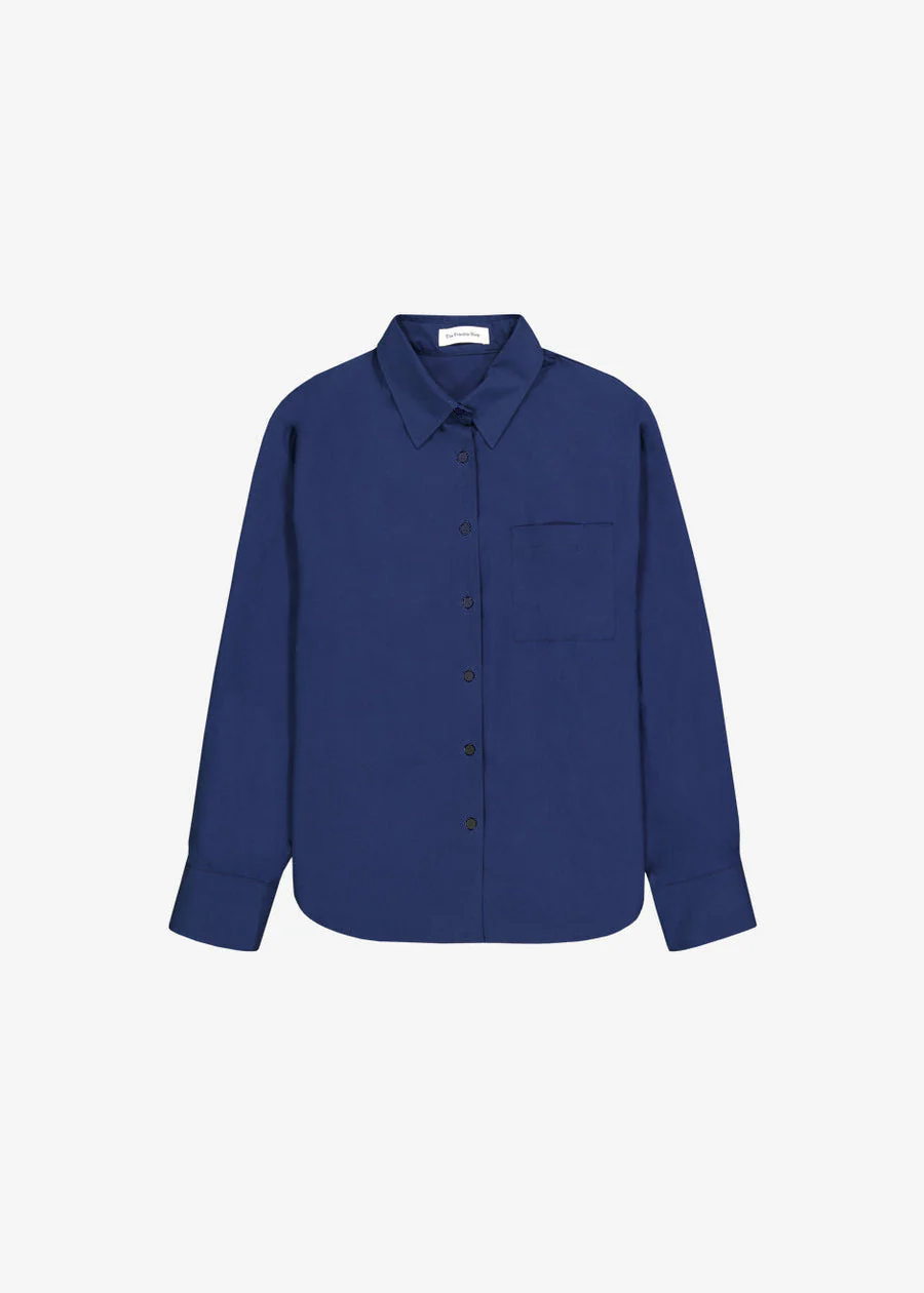 Lui Organic Cotton Shirt - Navy - Image 11