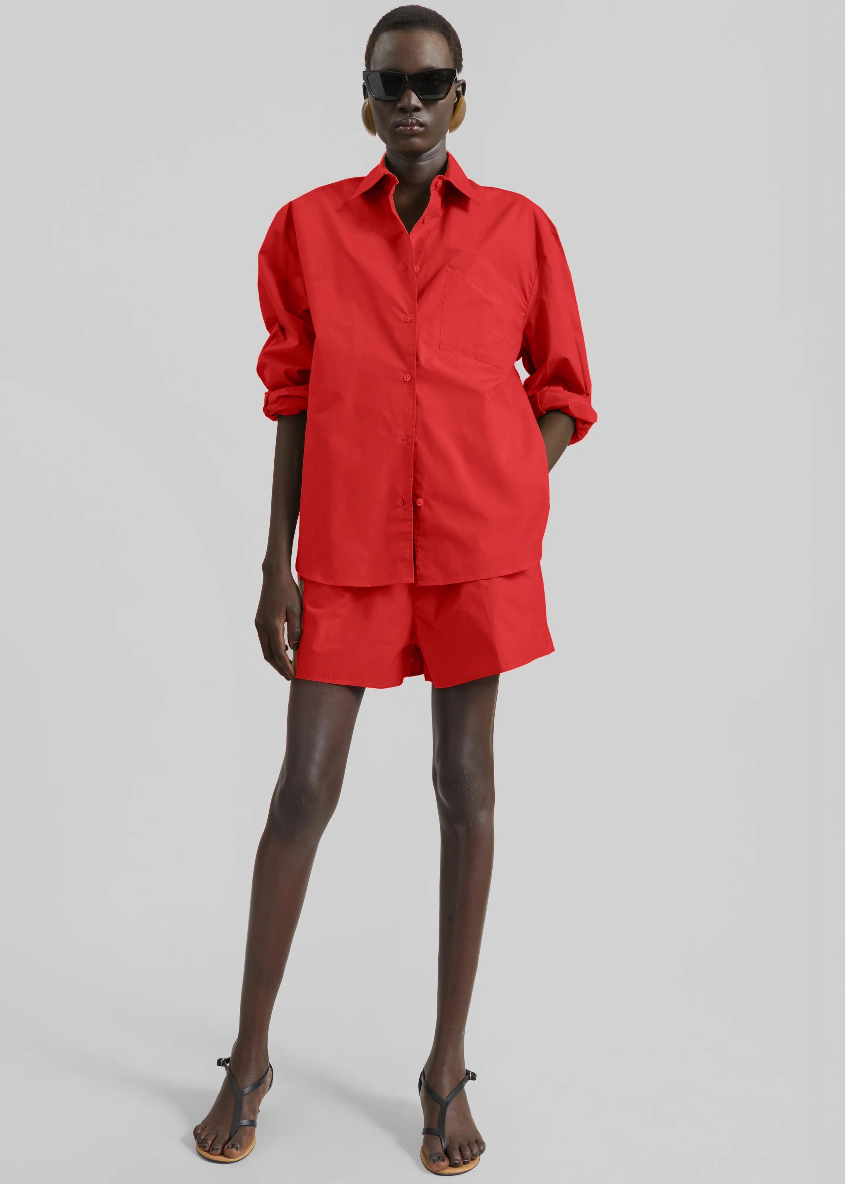 Lui Organic Cotton Shirt - Red - Image 3