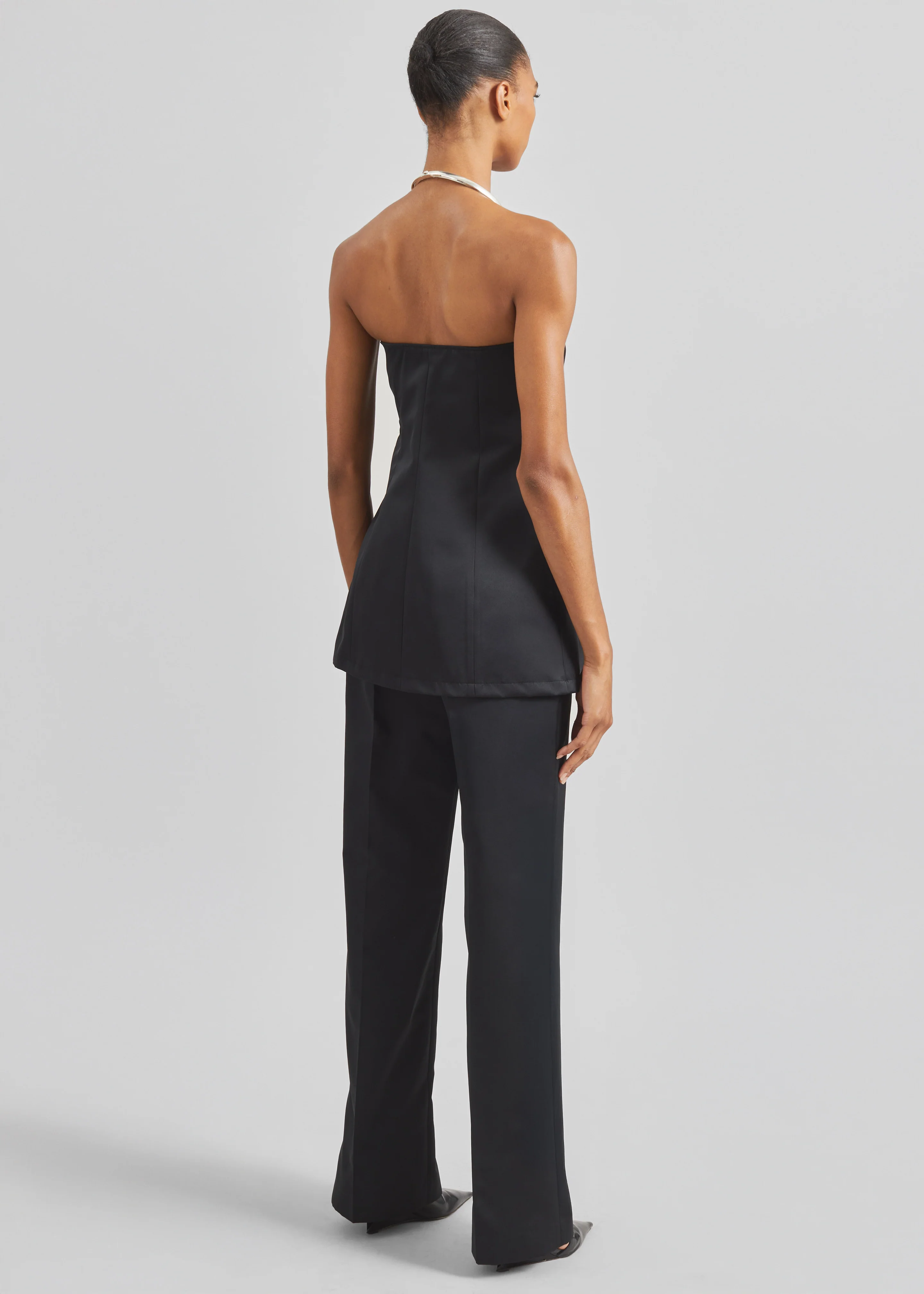 Luma Satin Bustier - Black - Image 4