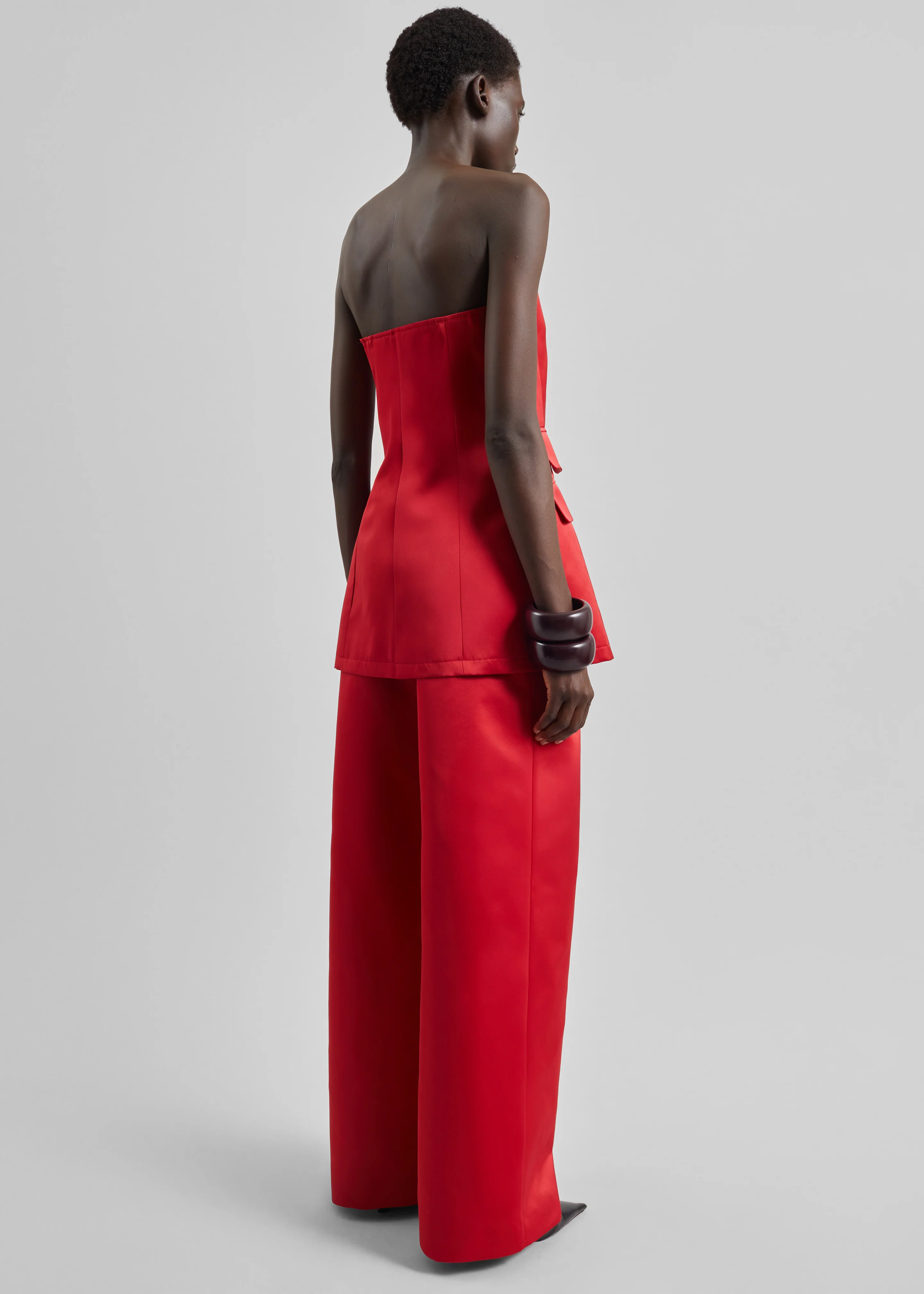 Luma Satin Bustier - Red - Image 6
