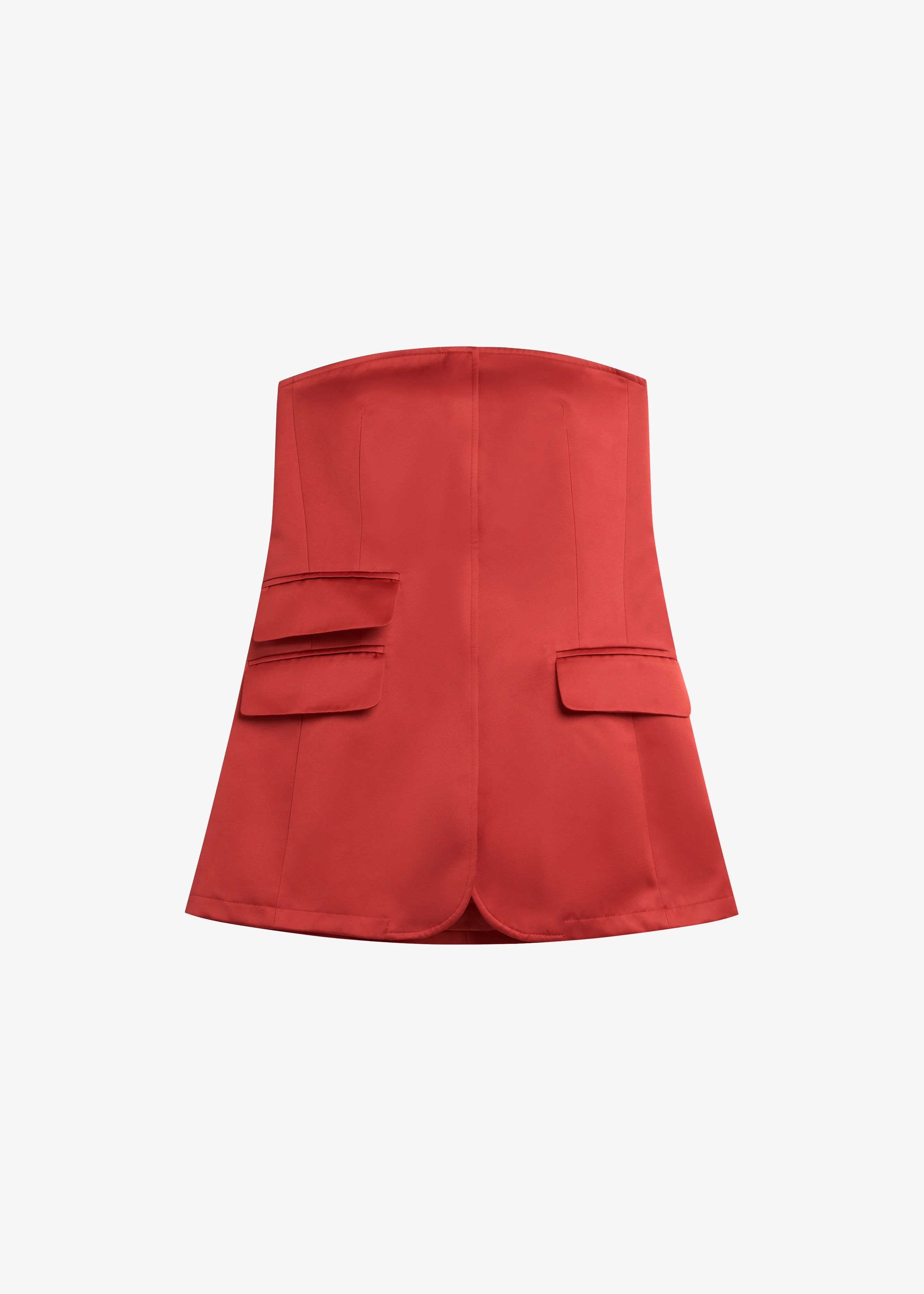 Luma Satin Bustier - Red - Image 7