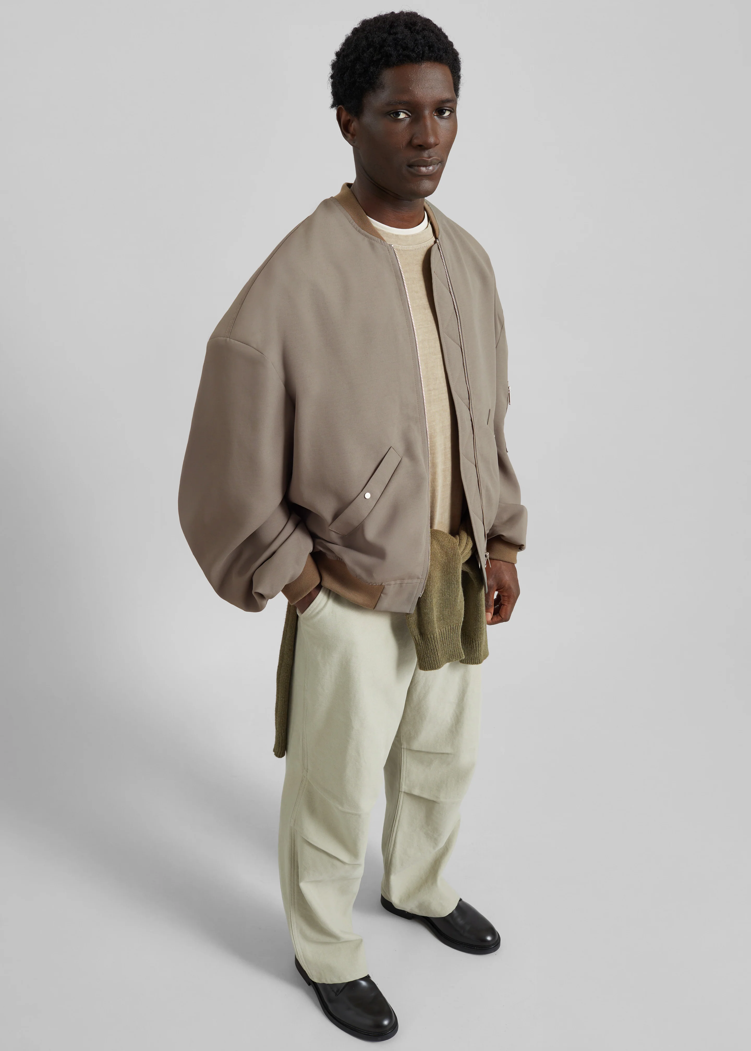 Lumi Bomber Jacket - Dark Olive - Image 10