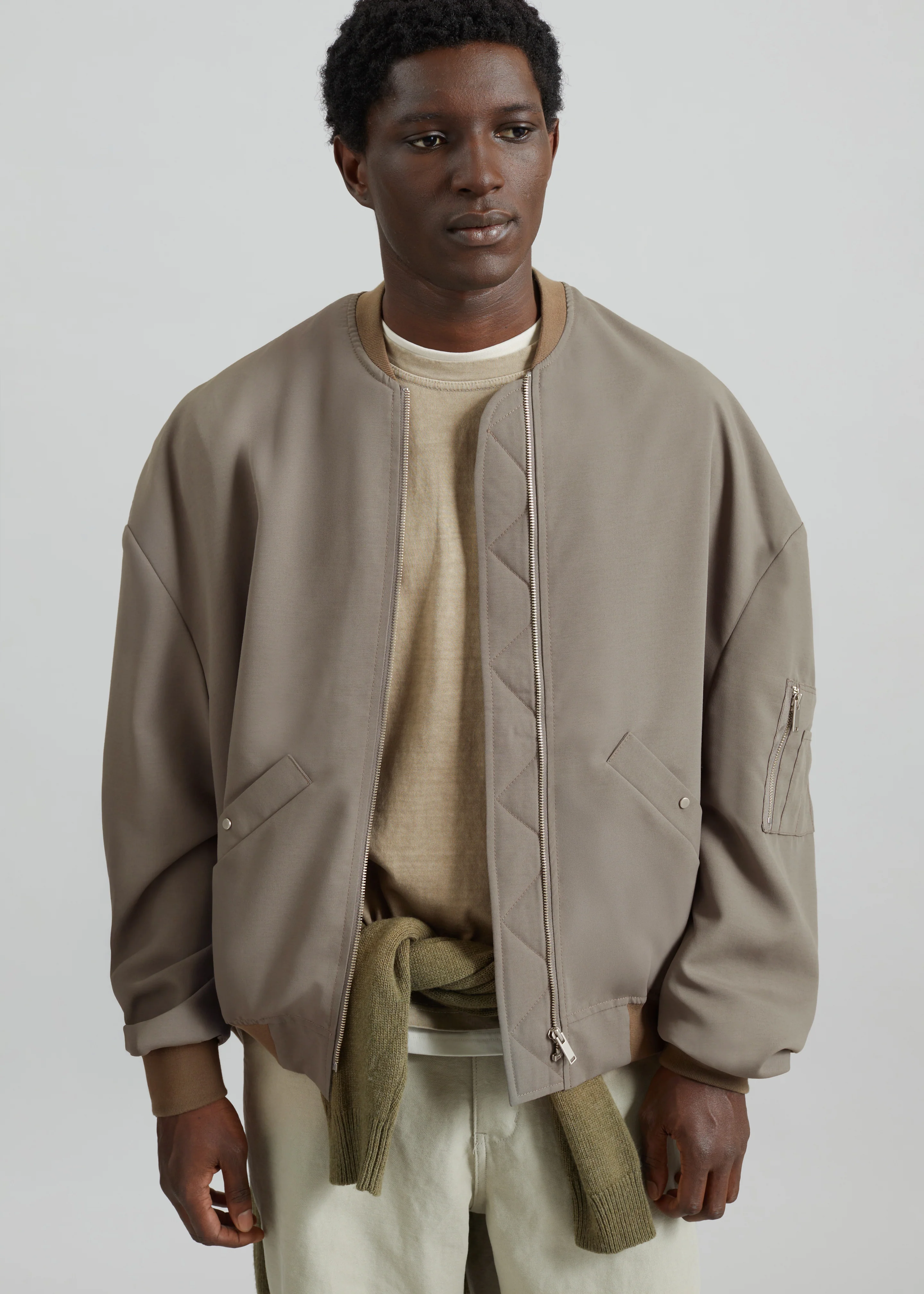Lumi Bomber Jacket - Dark Olive - Image 7