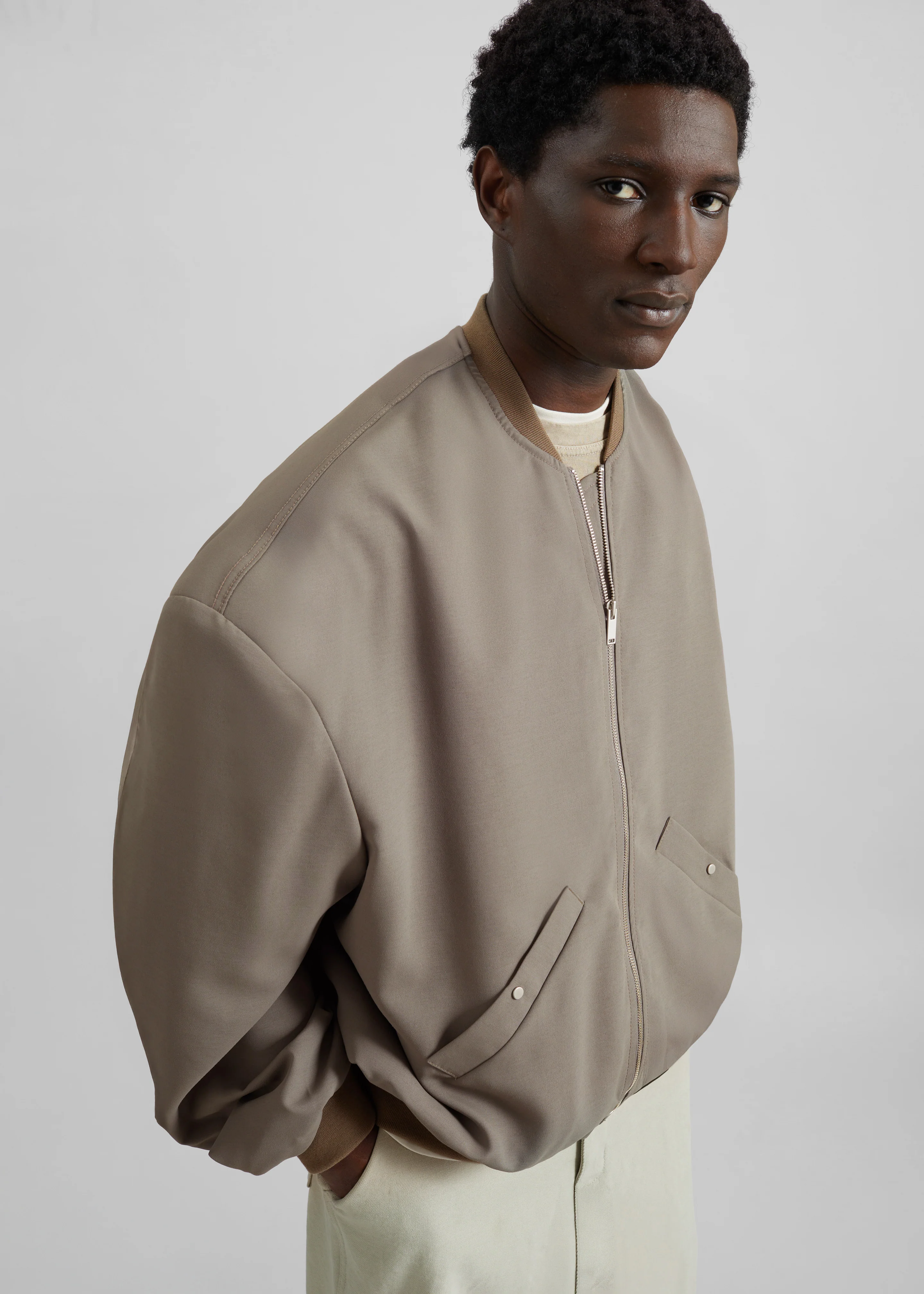 Lumi Bomber Jacket - Dark Olive - Image 9
