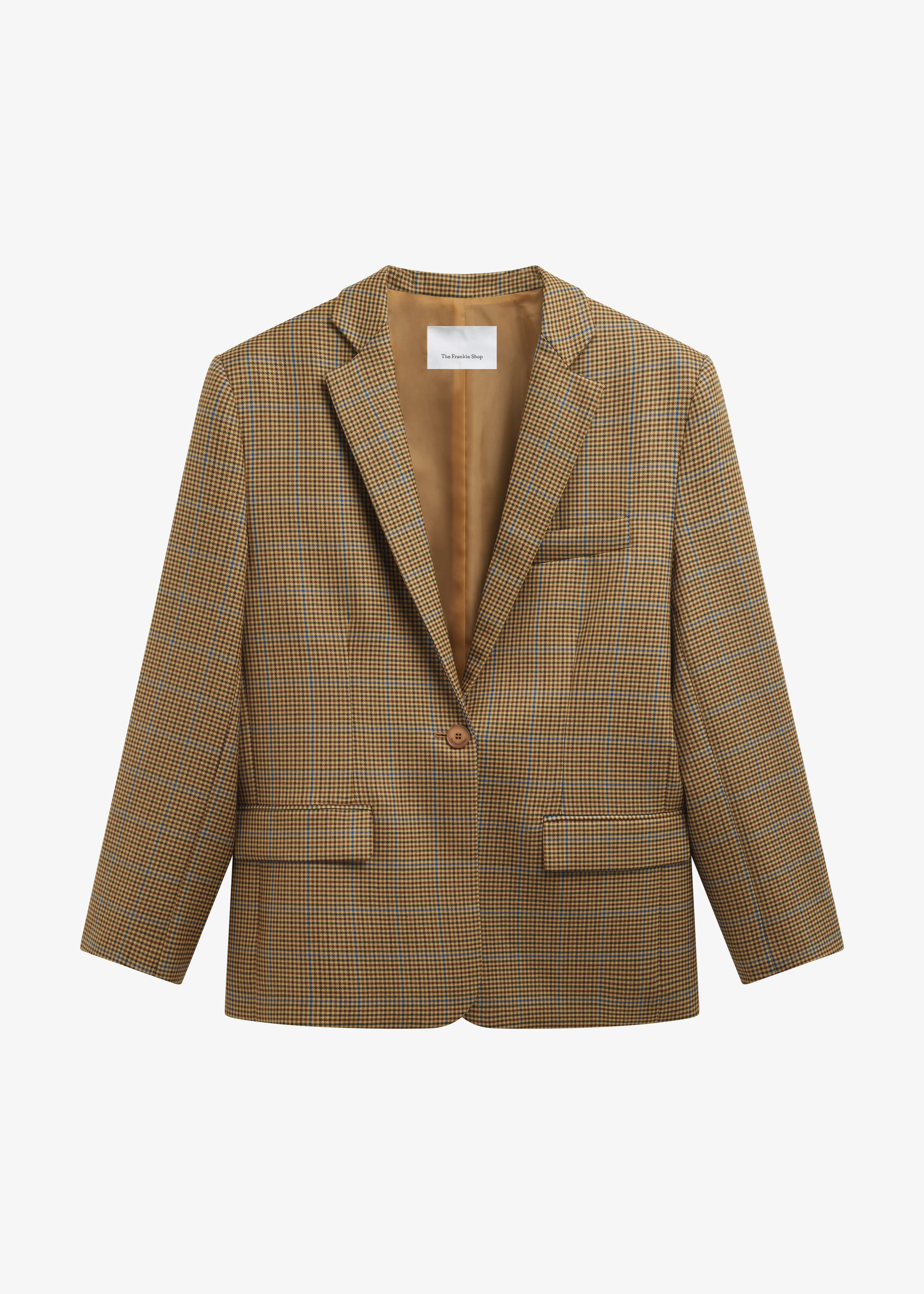 Lyra Oversized Houndstooth Blazer - Camel - Image 8