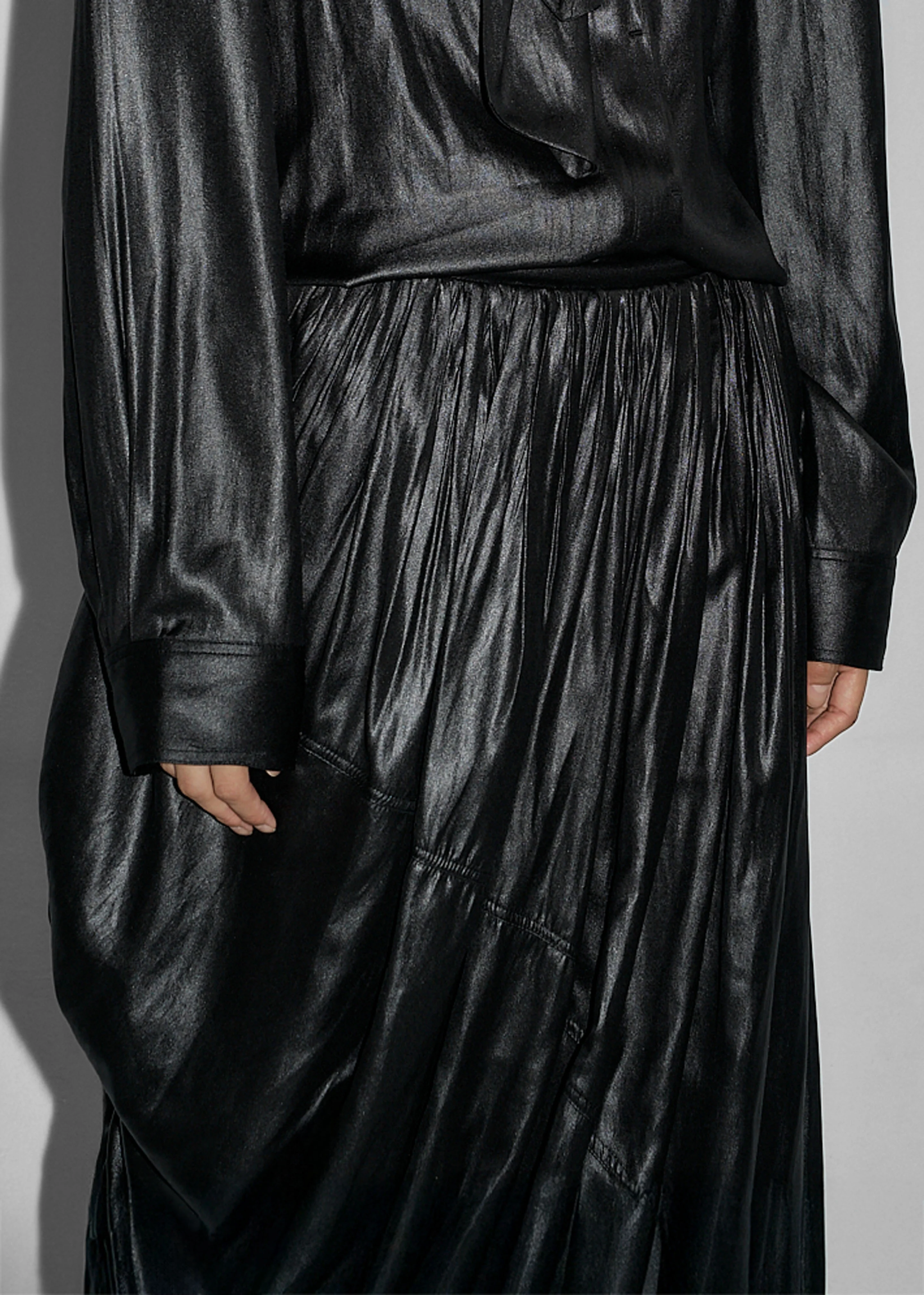 Mabillon Corded Draped Skirt - Black - Image 5