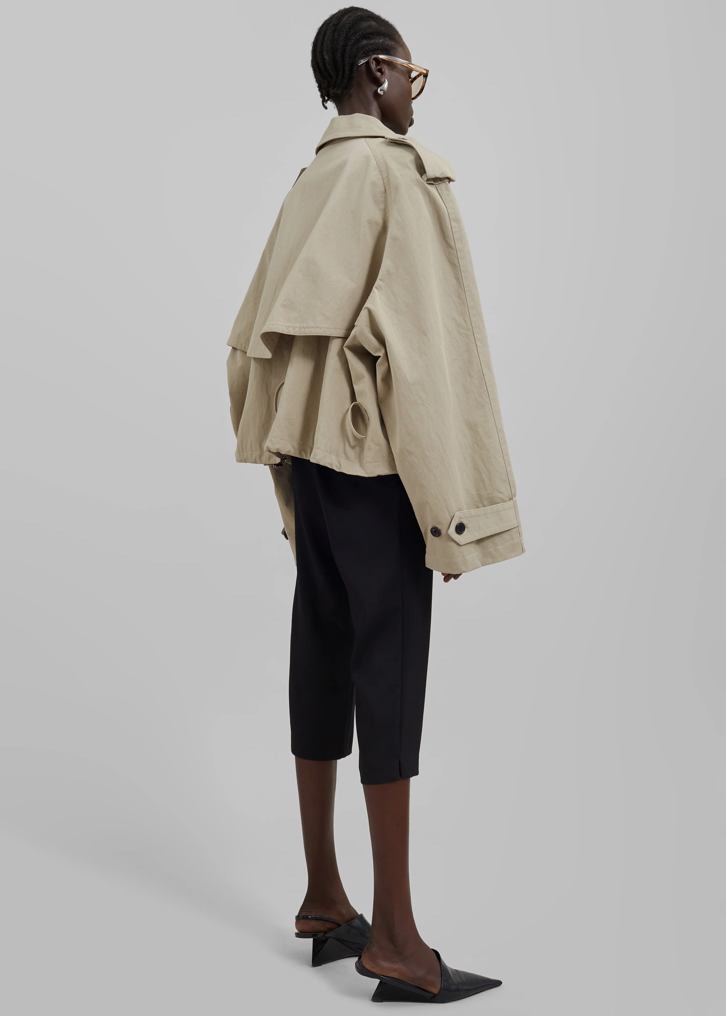 Mads Cropped Trench - Beige - Image 14