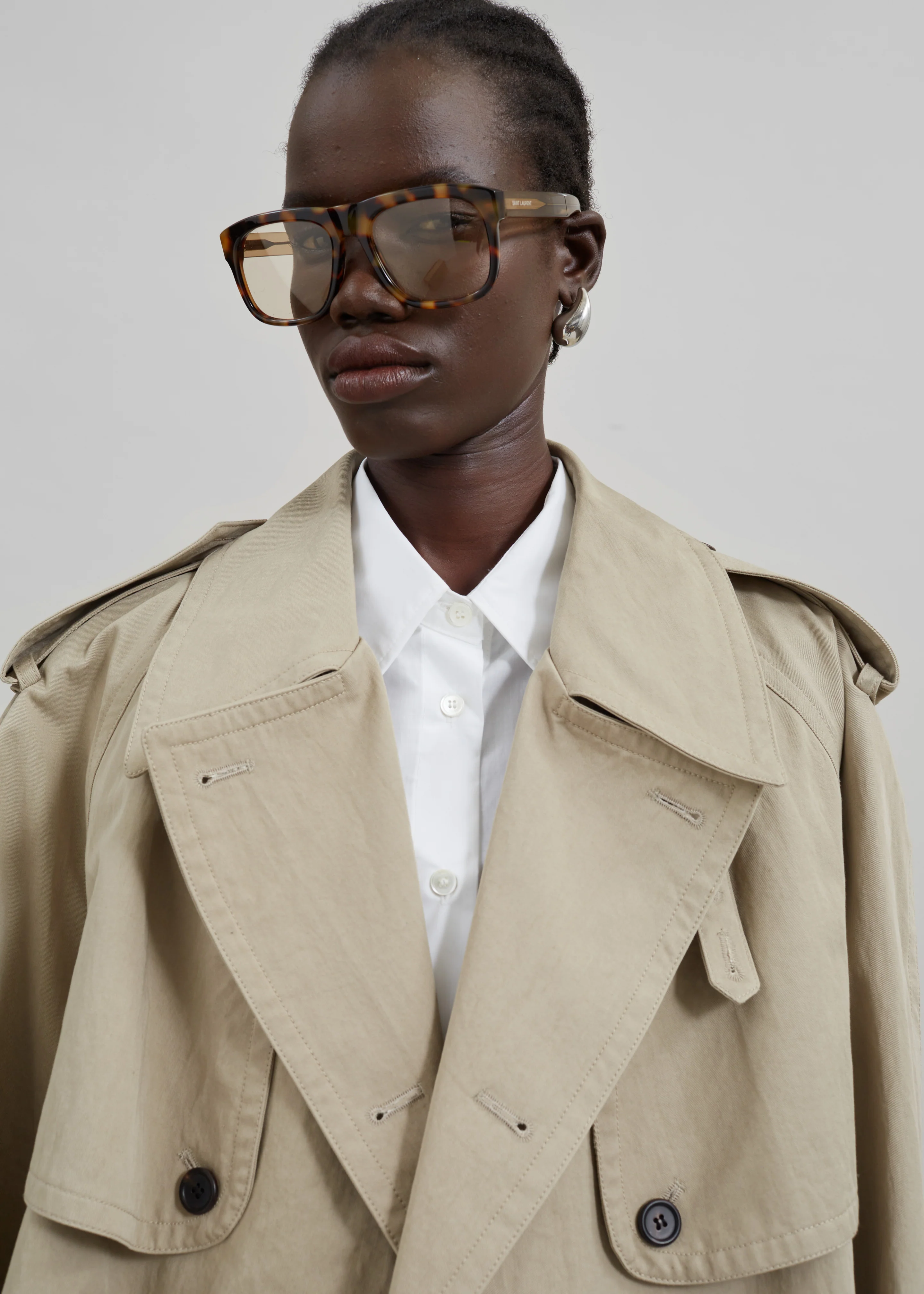 Mads Cropped Trench - Beige - Image 6