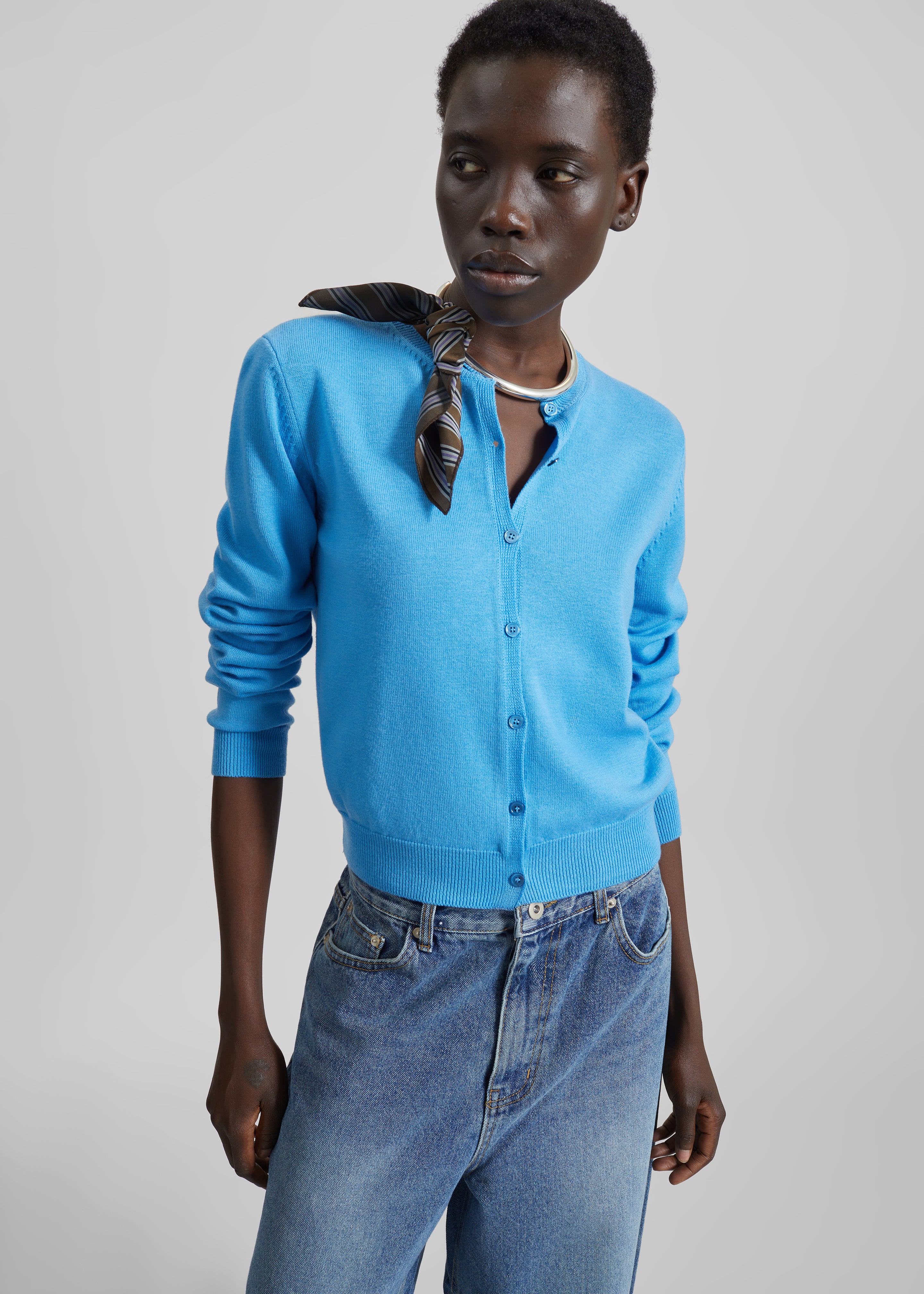 Mahim Superfine Wool Cardigan - Blue - Image 3
