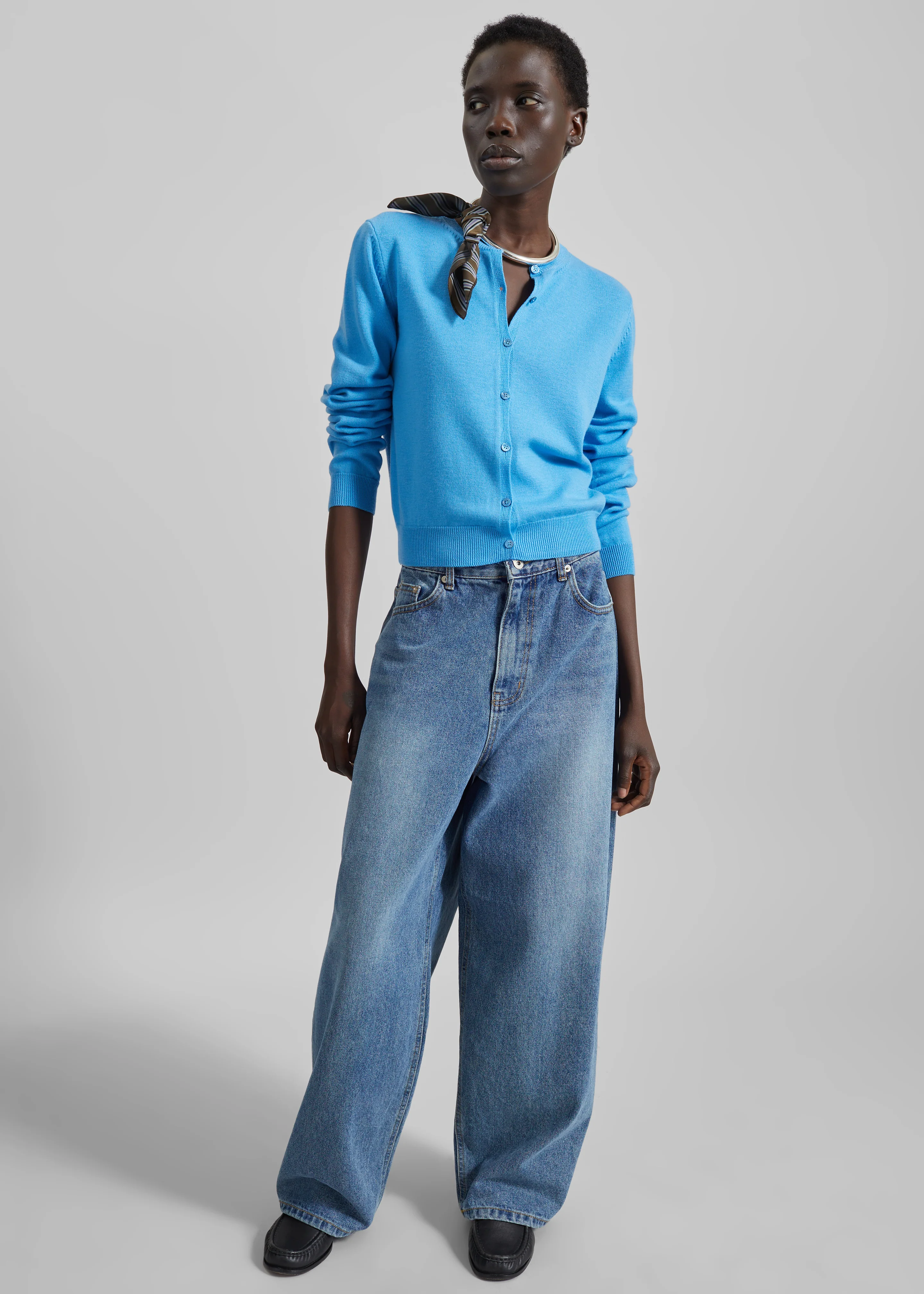 Mahim Superfine Wool Cardigan - Blue - Image 7