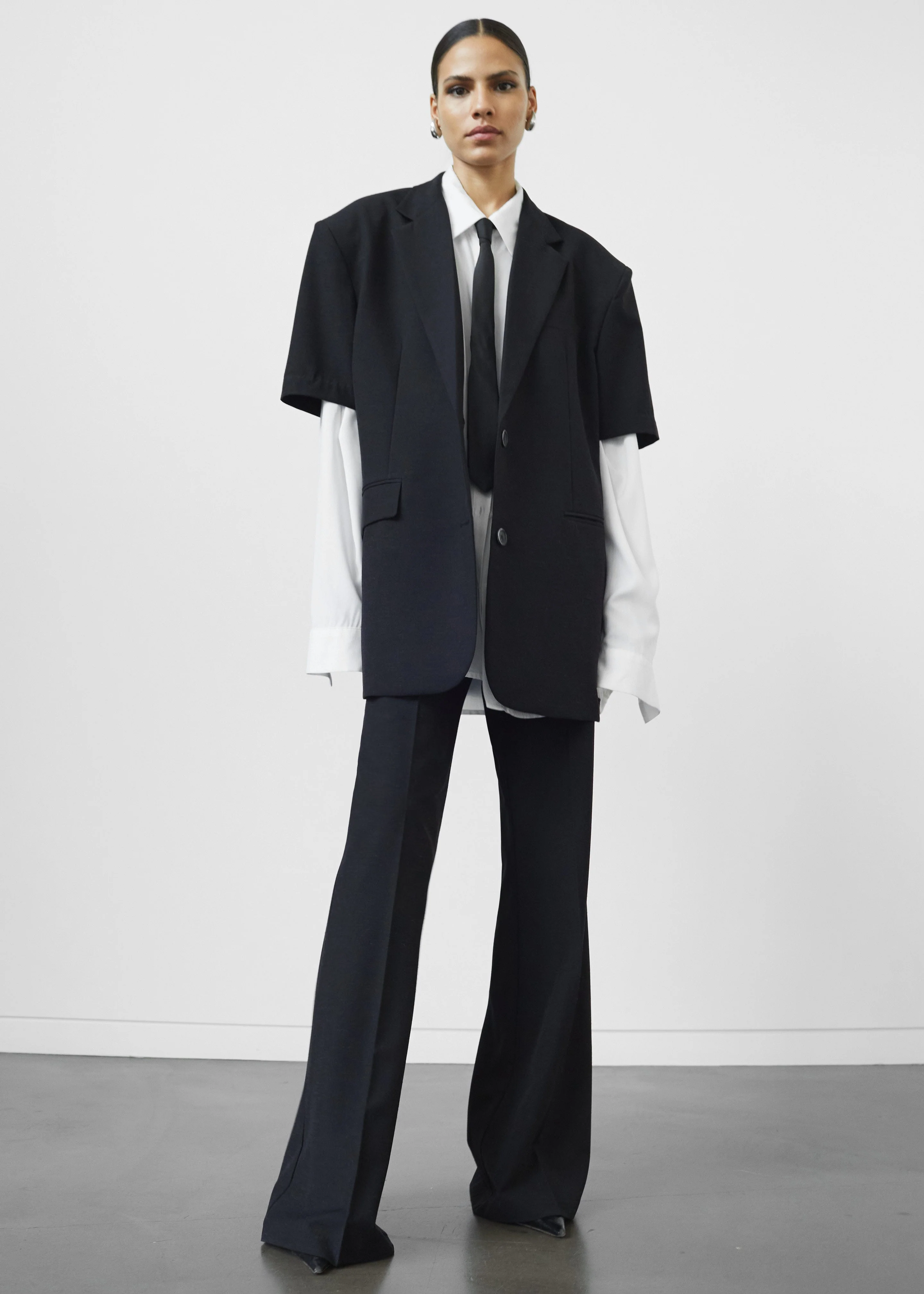 Maisie Bootcut Twill Pants - Black - Image 4