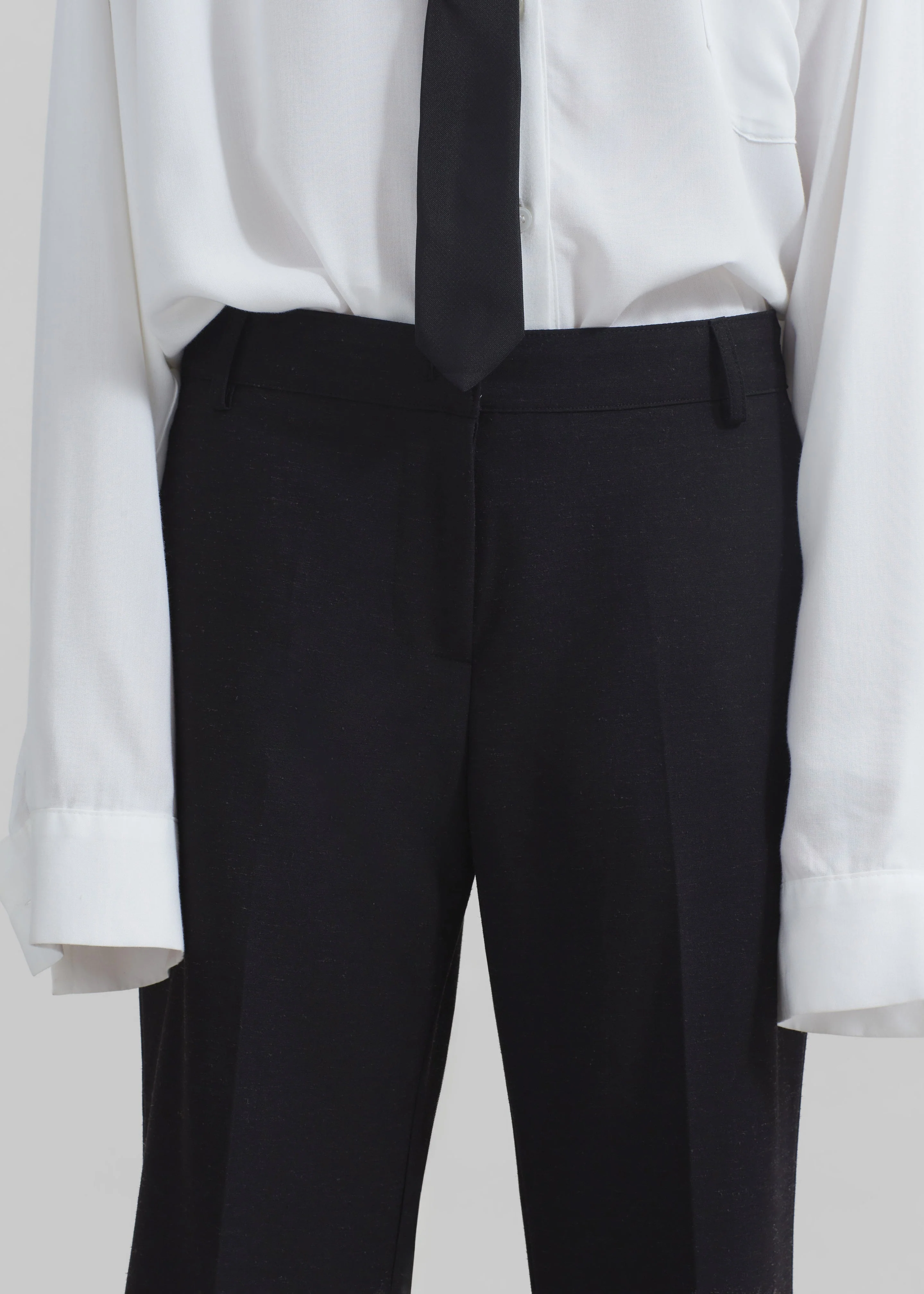 Maisie Bootcut Twill Pants - Black - Image 5