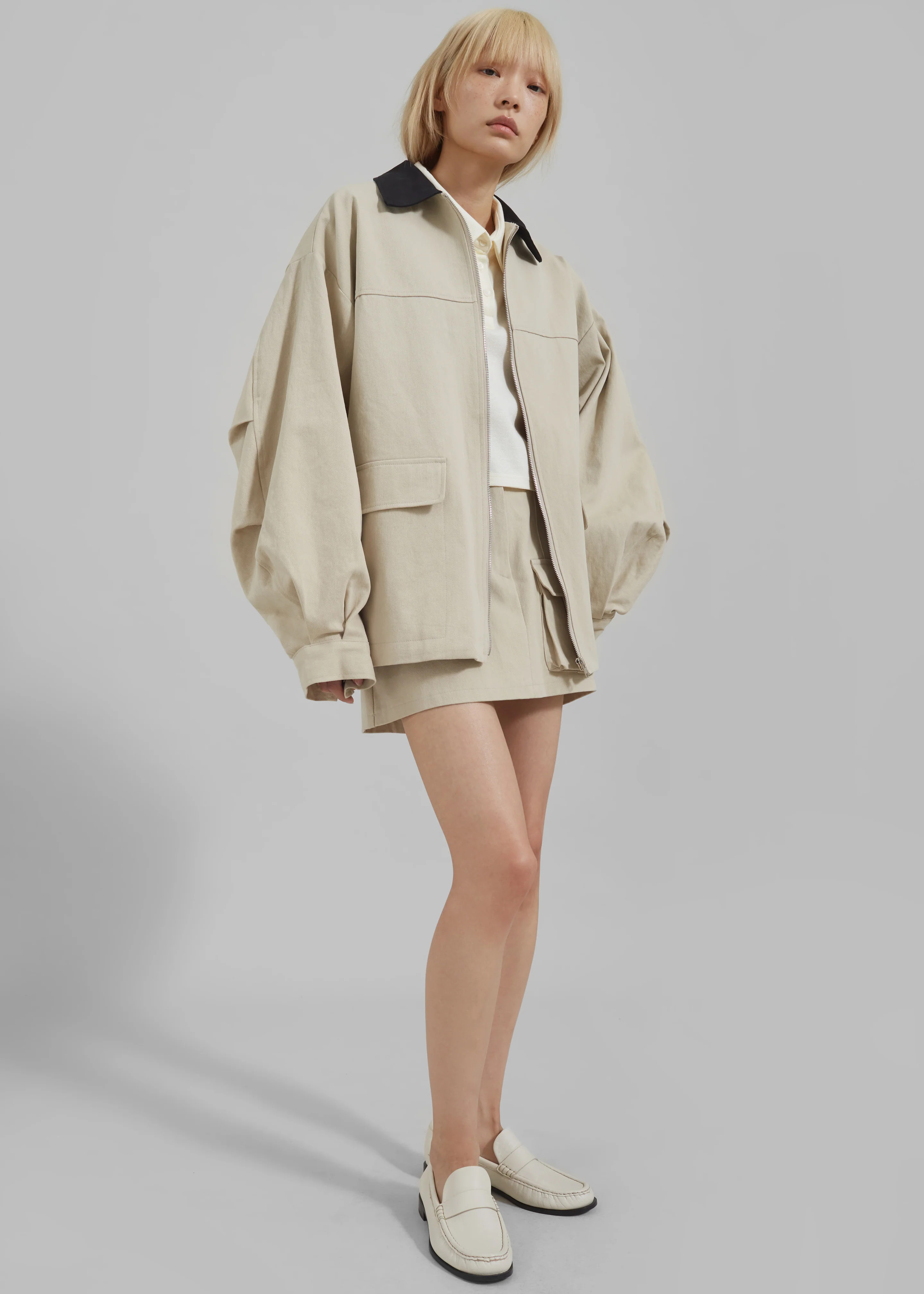 Malia Cargo Mini Skirt - Beige - Image 7