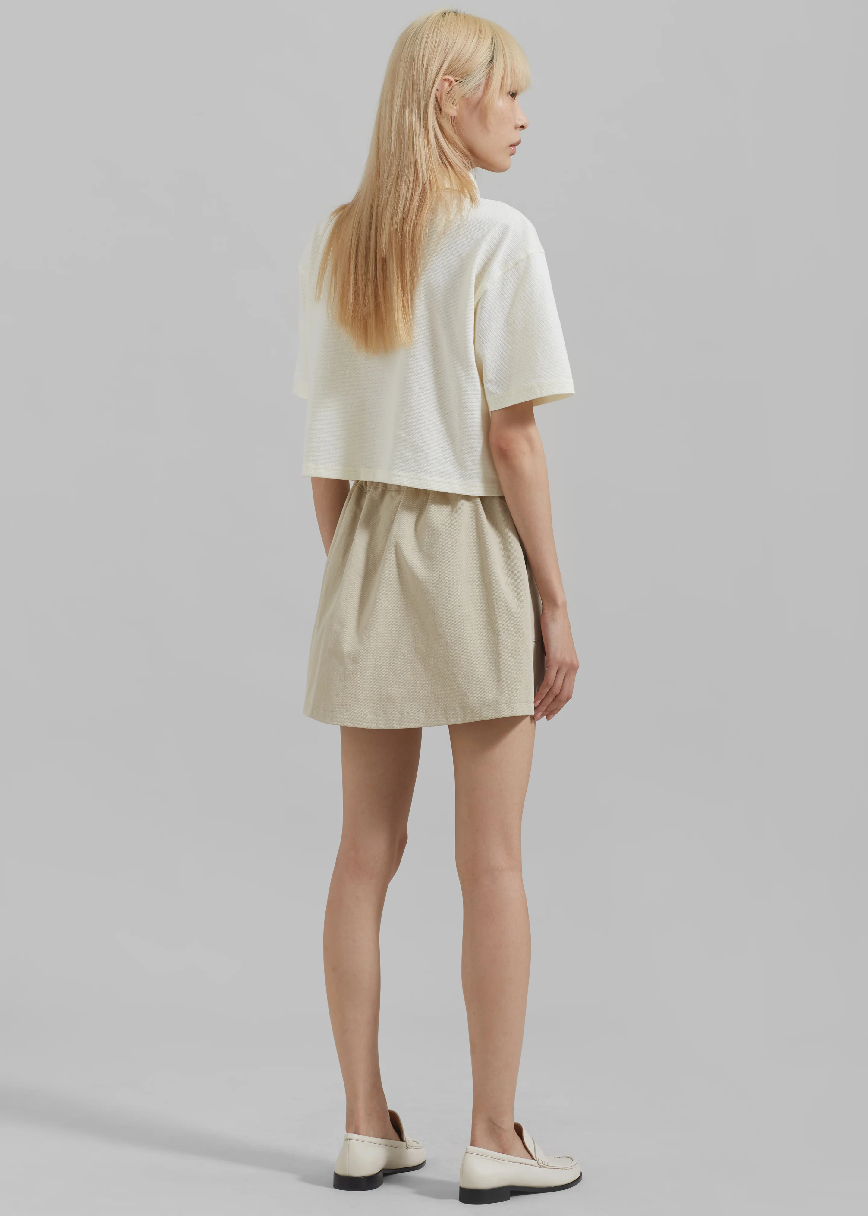 Malia Cargo Mini Skirt - Beige - Image 9