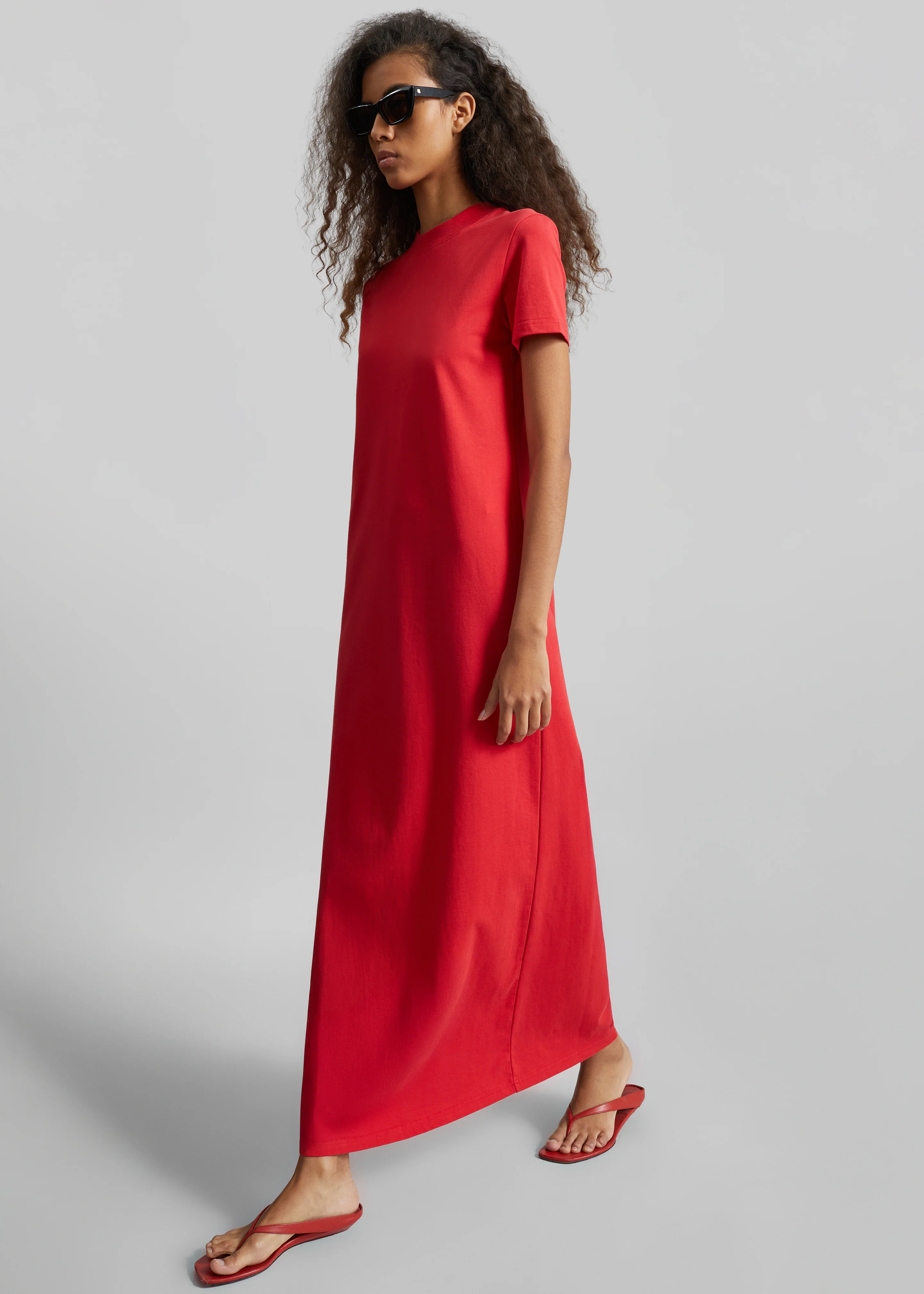 Malo T-Shirt Dress - Red - Image 3