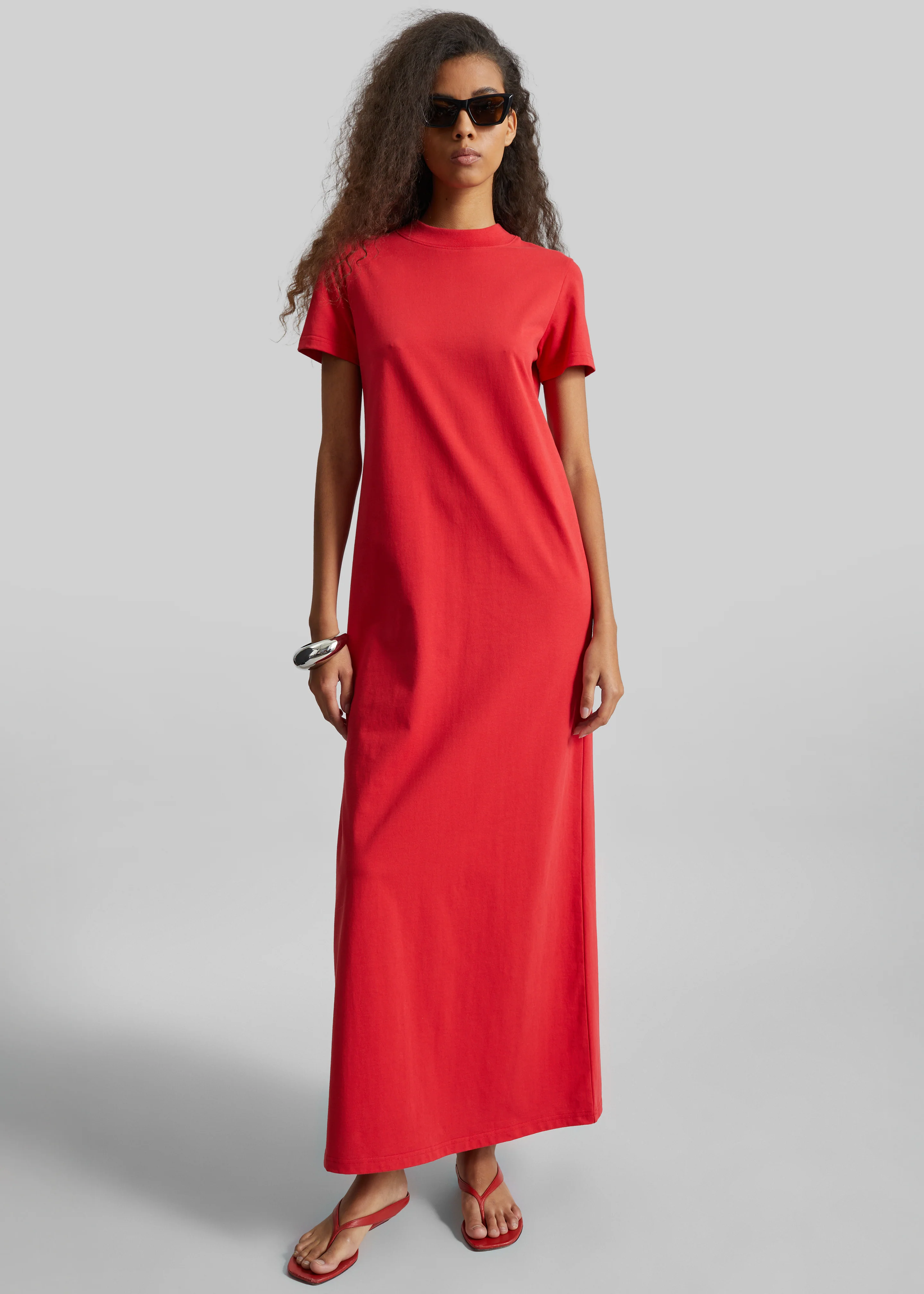 Malo T-Shirt Dress - Red - Image 4