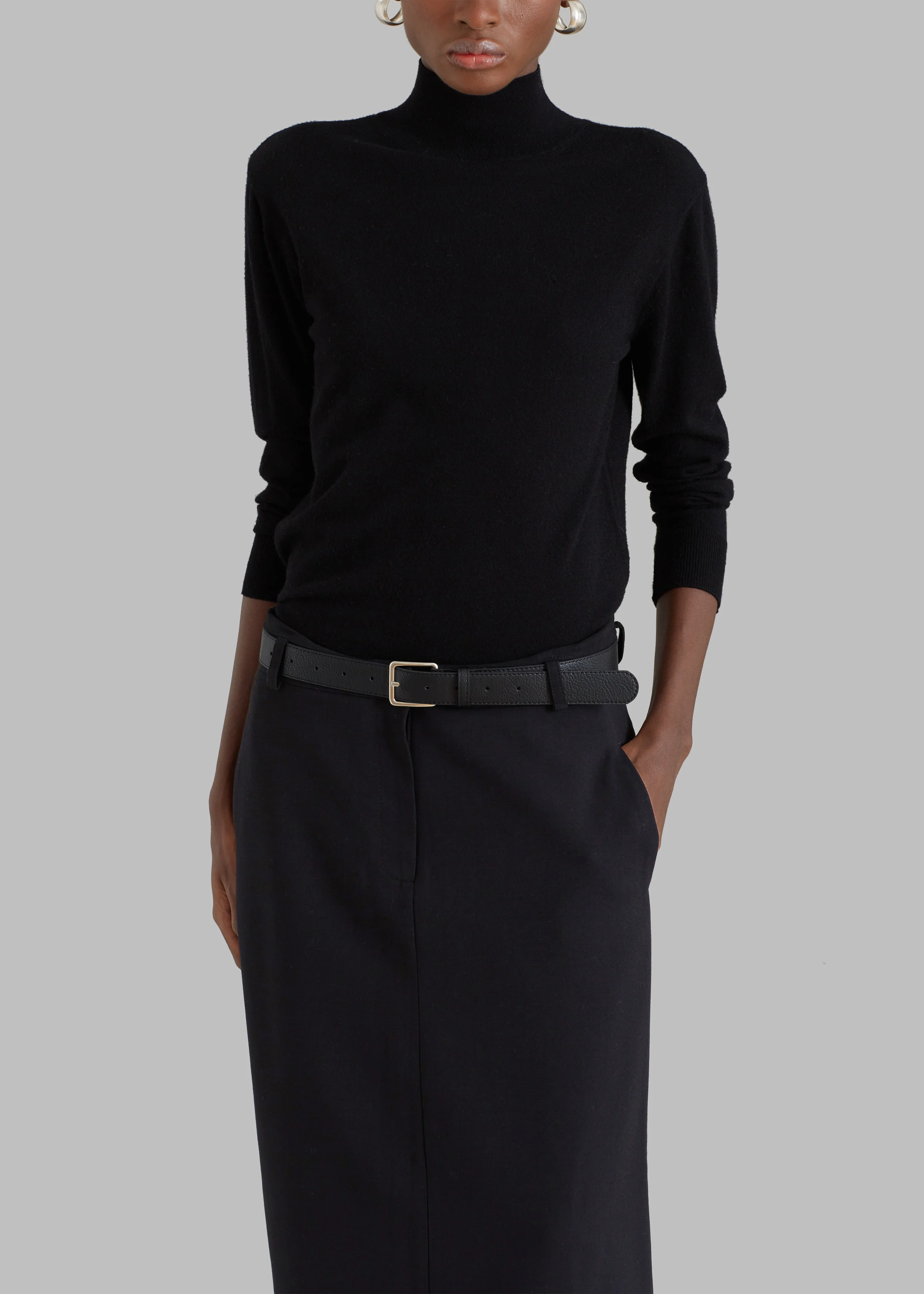 Malvo Long Pencil Skirt - Black - Image 3