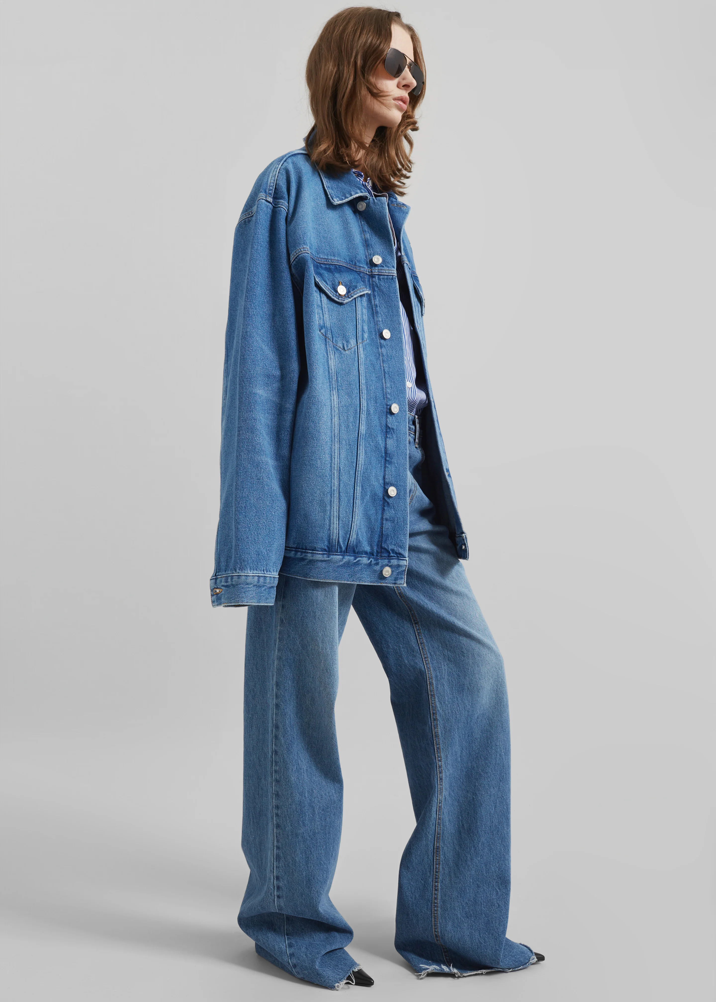 Marden Denim Jacket - Medium Wash - Image 6