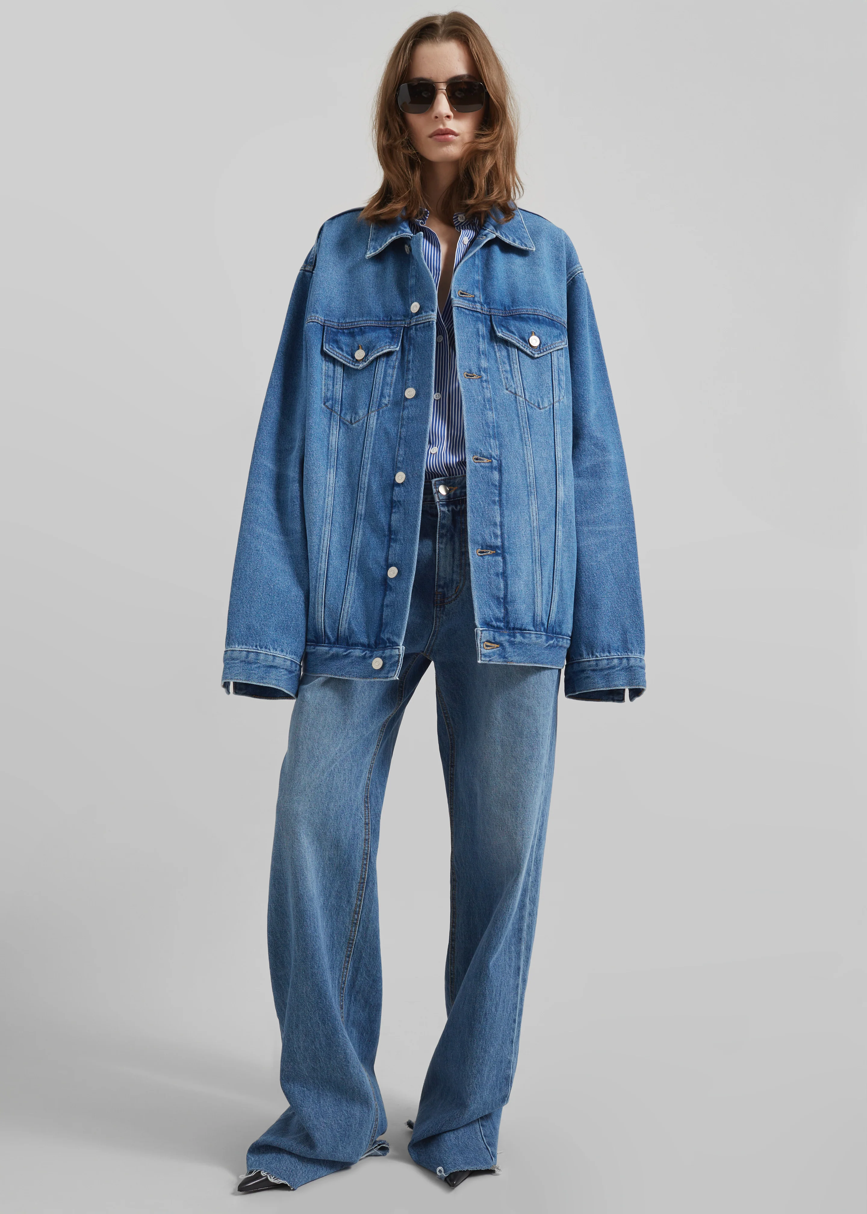 Marden Denim Jacket - Medium Wash - Image 7