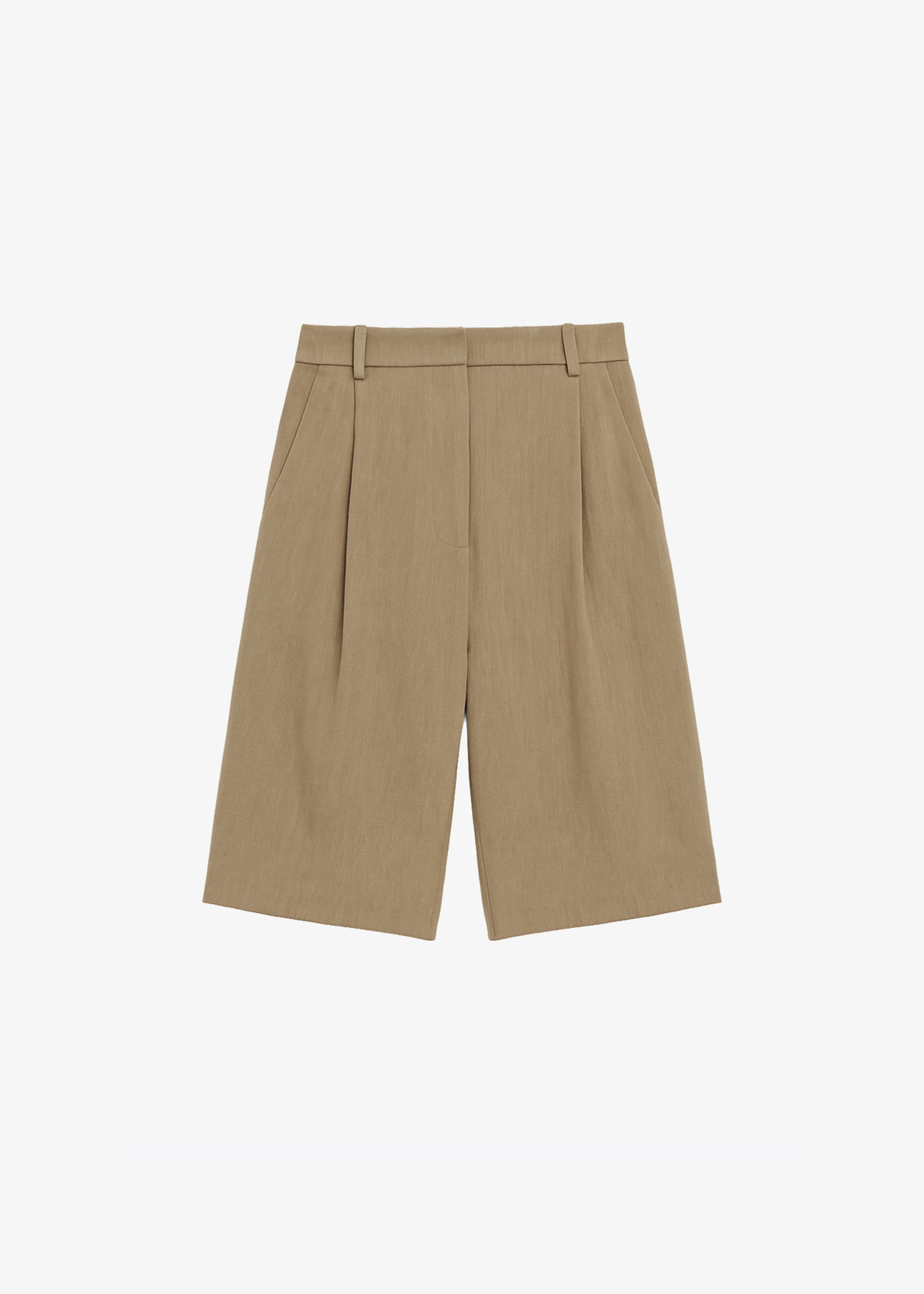 Marfa Linen Bermuda Shorts - Camel - Image 7