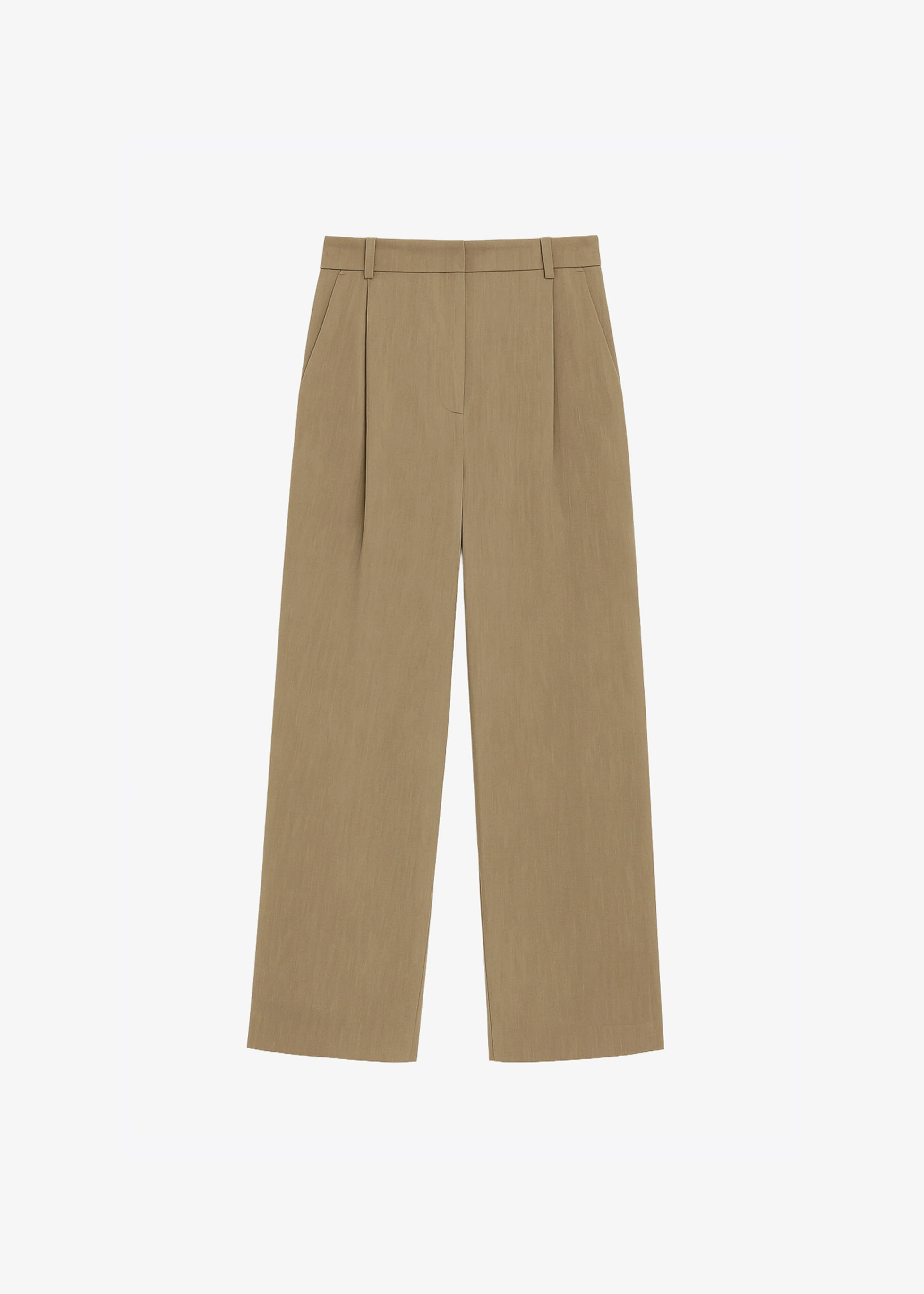 Marfa Linen Pleated Trousers - Camel - Image 8