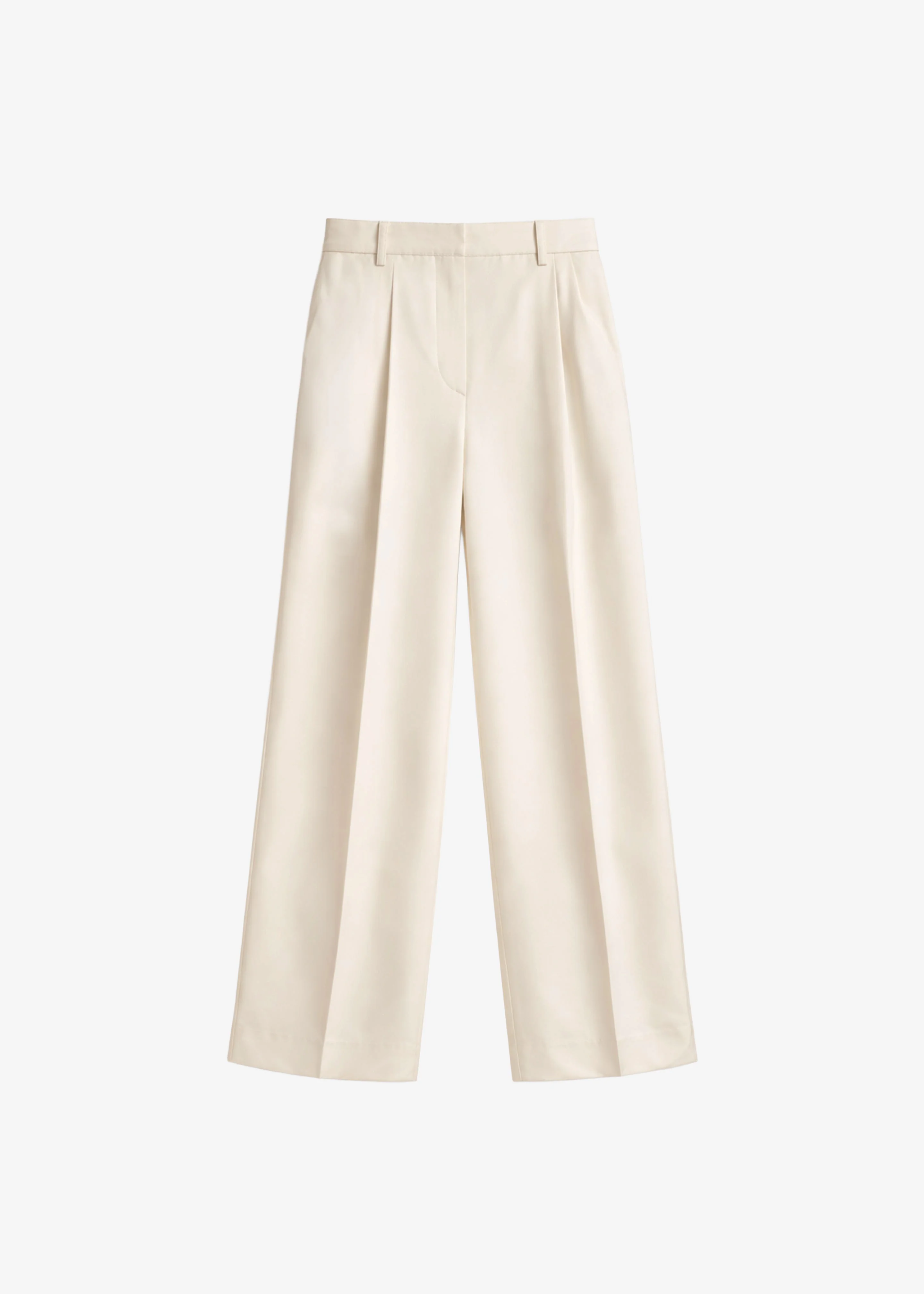 Marfa Pleated Silk Trousers - Light Beige - Image 8