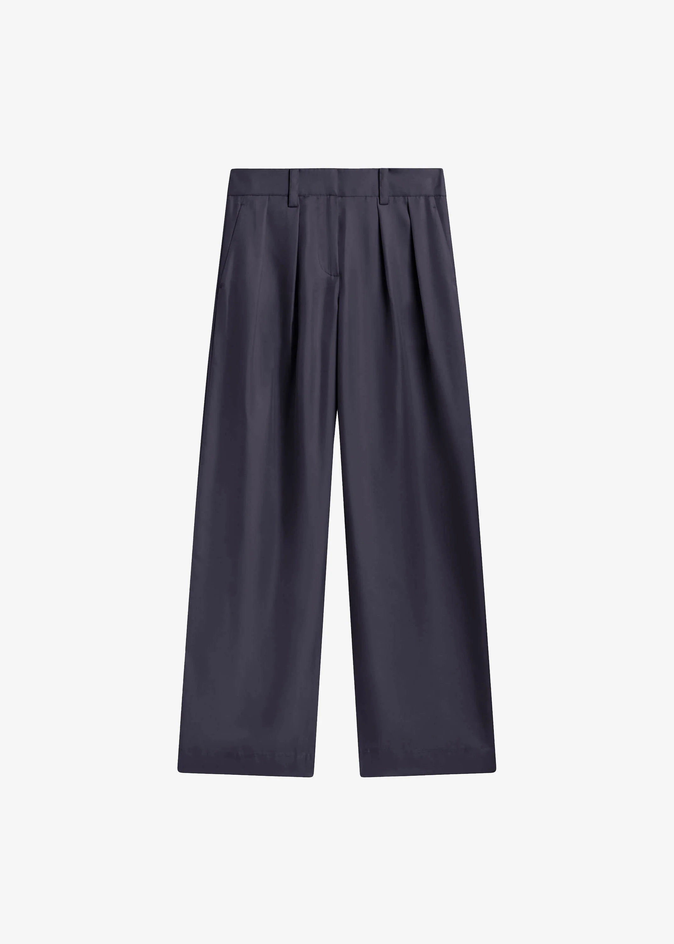 Marfa Pleated Silk Trousers - Storm Grey - Image 7