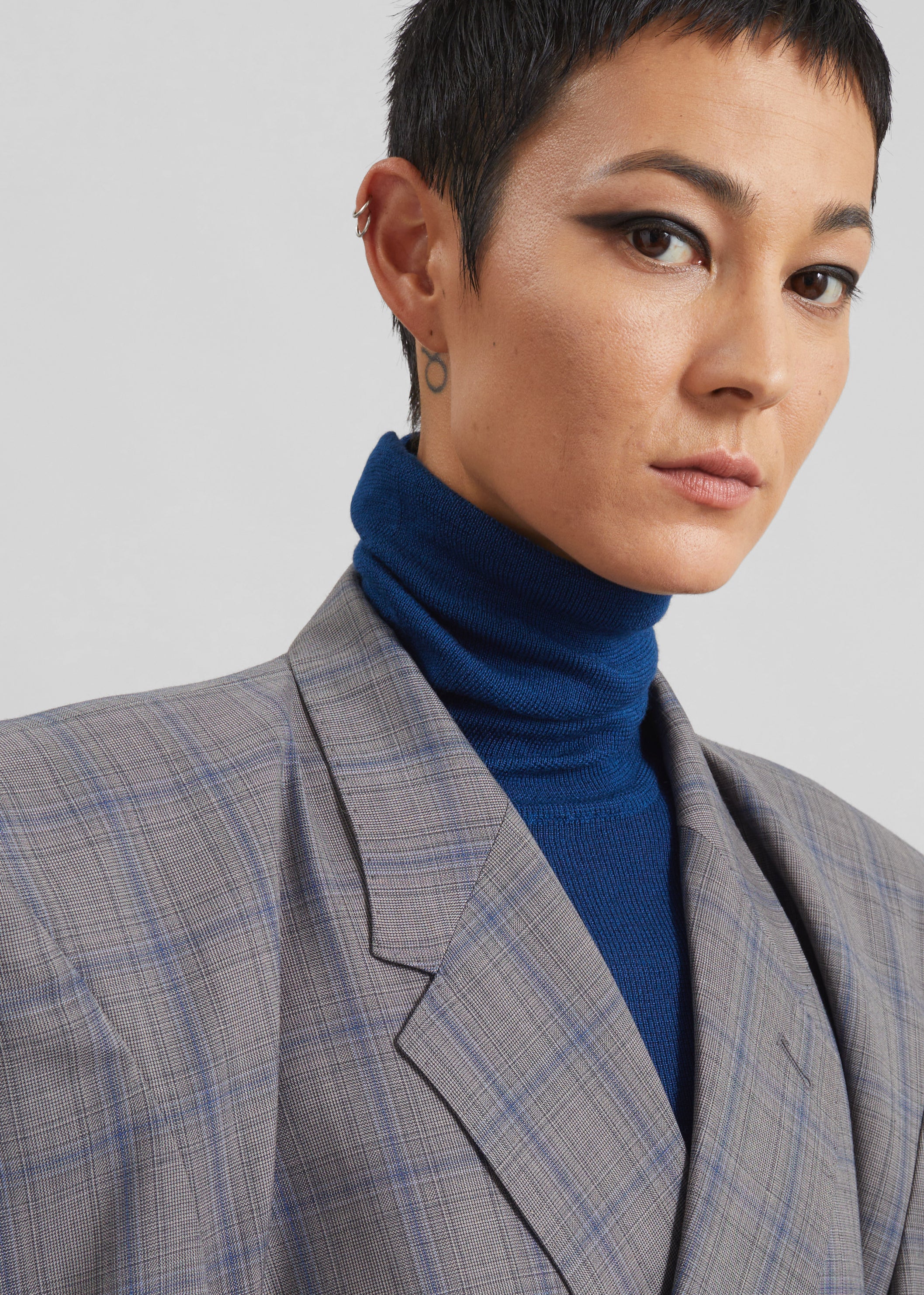 Marnay Padded Blazer - Grey Plaid - Image 5