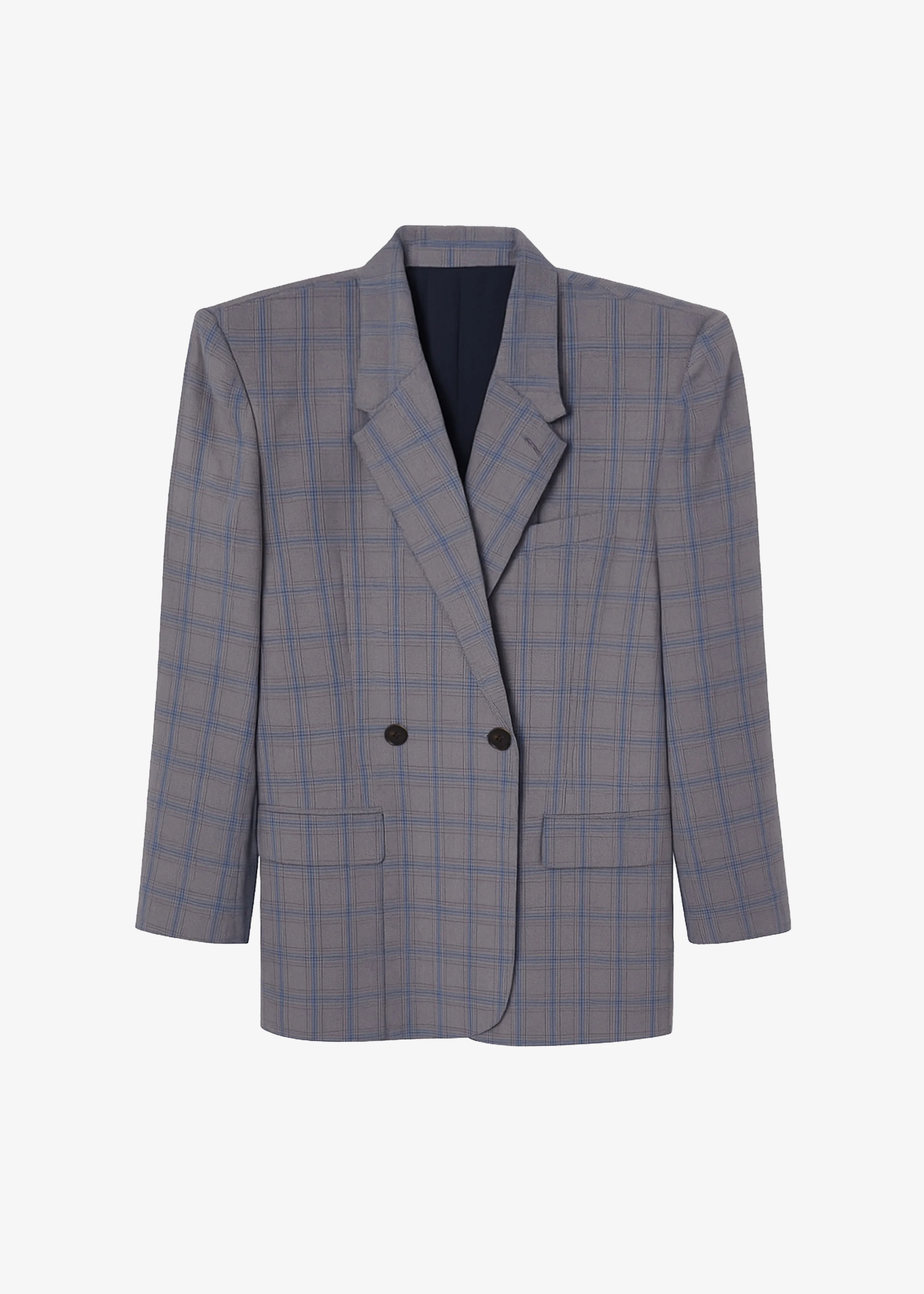 Marnay Padded Blazer - Grey Plaid - Image 8