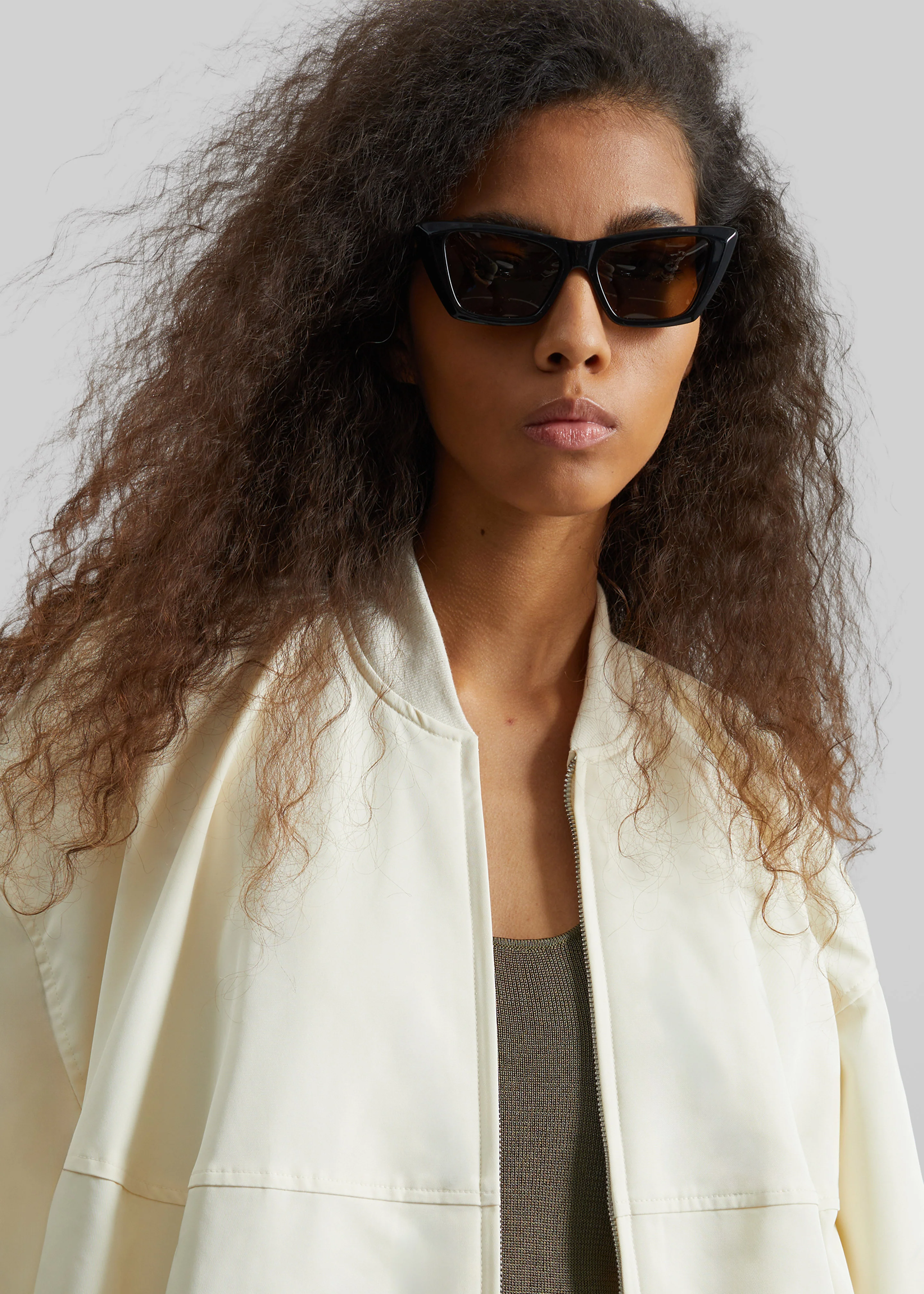Marslev Cocoon Jacket - Cream - Image 4