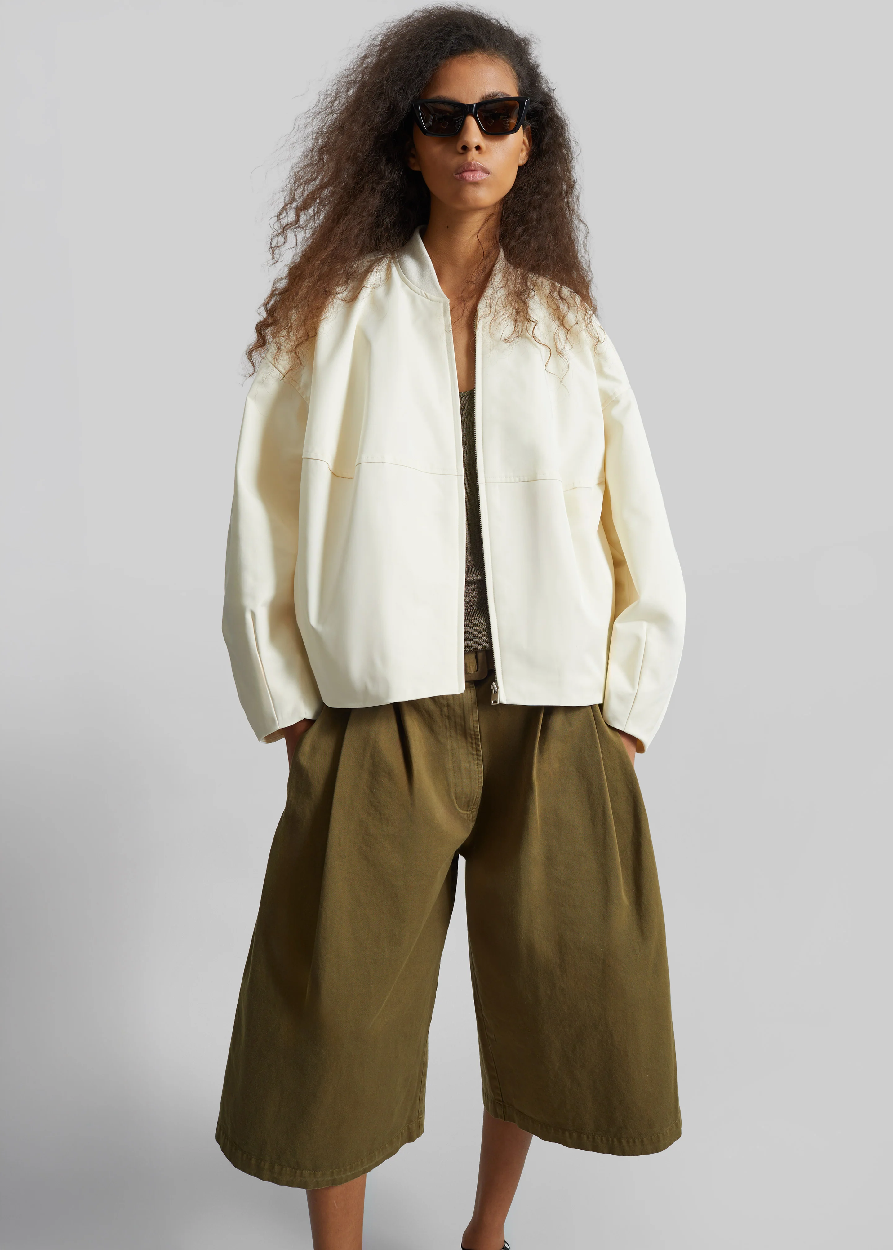 Marslev Cocoon Jacket - Cream - Image 5
