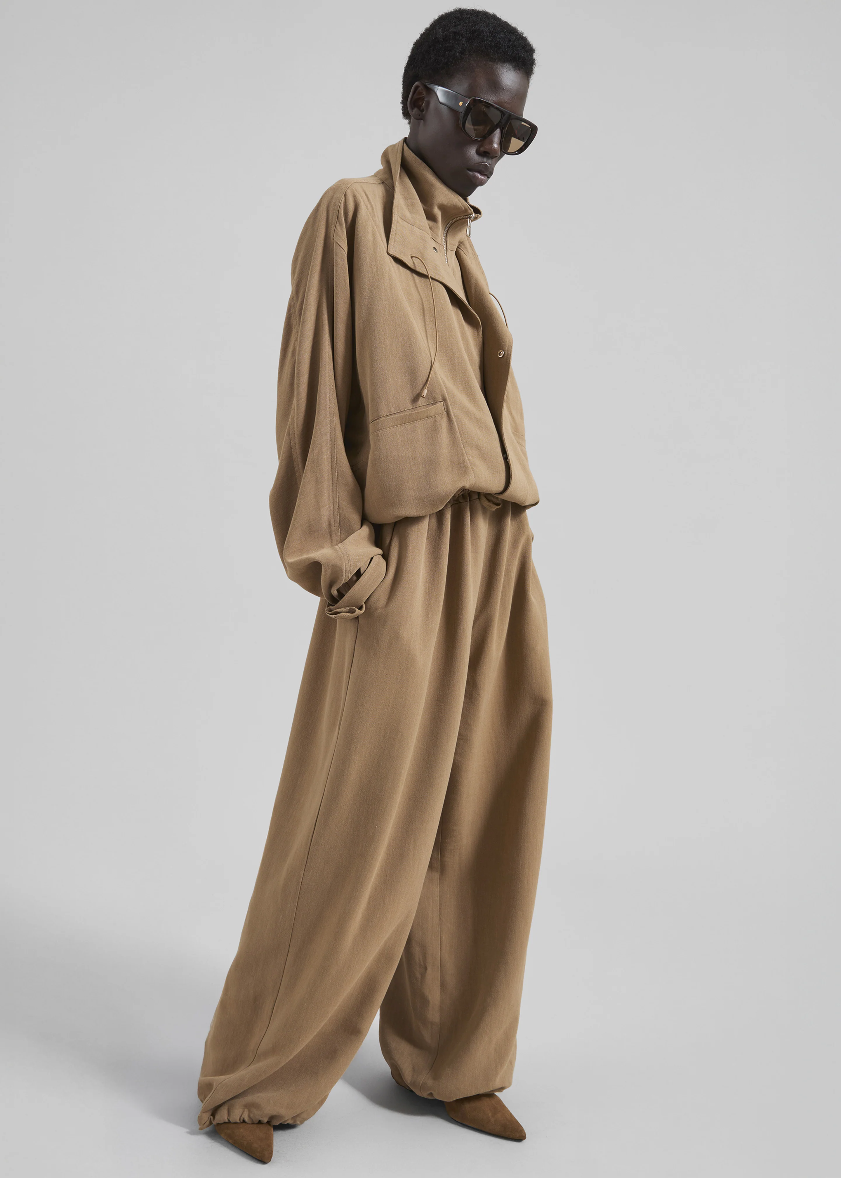 Marvin Linen Jumpsuit - Camel - Image 3