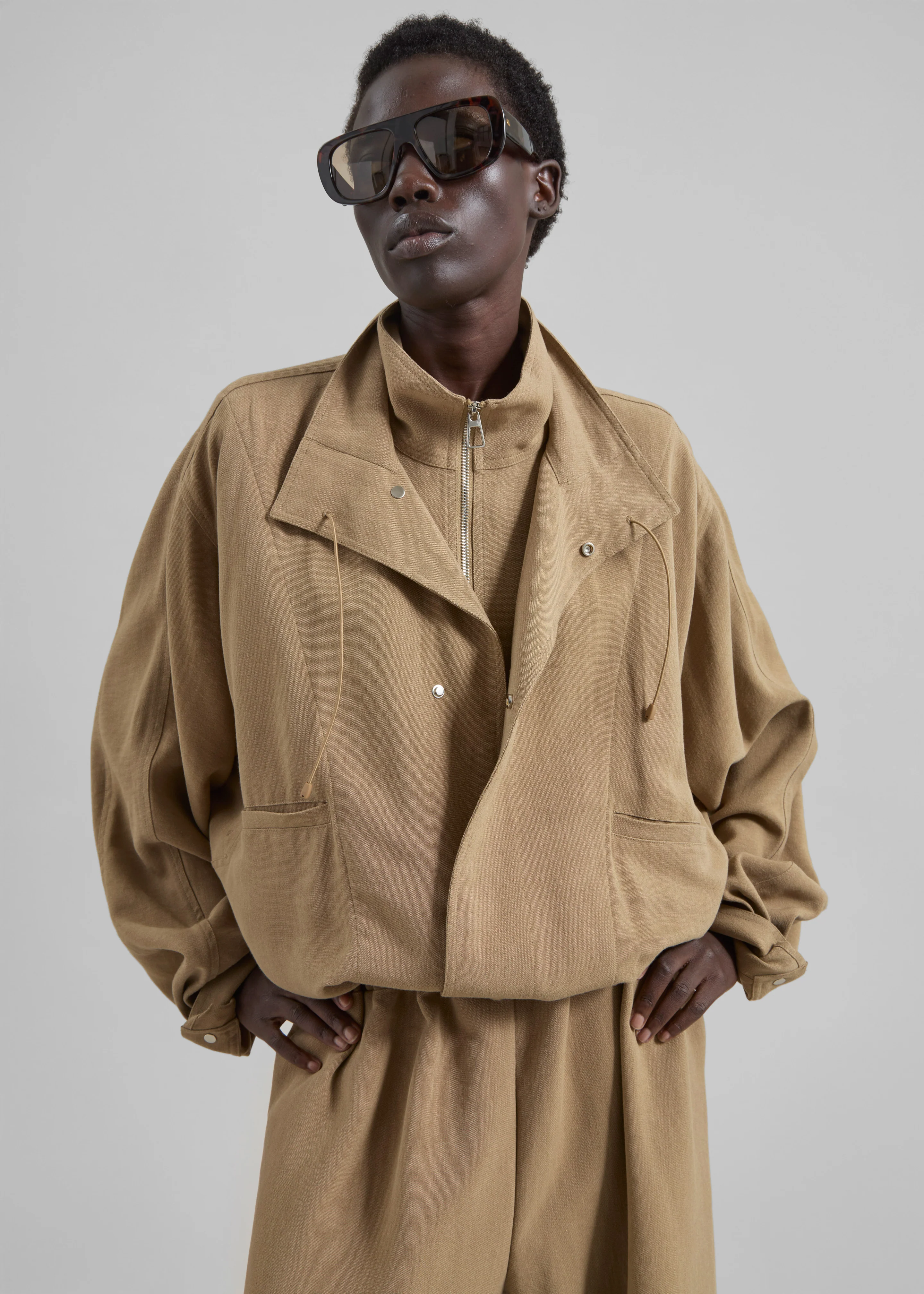 Marvin Linen Jumpsuit - Camel - Image 5