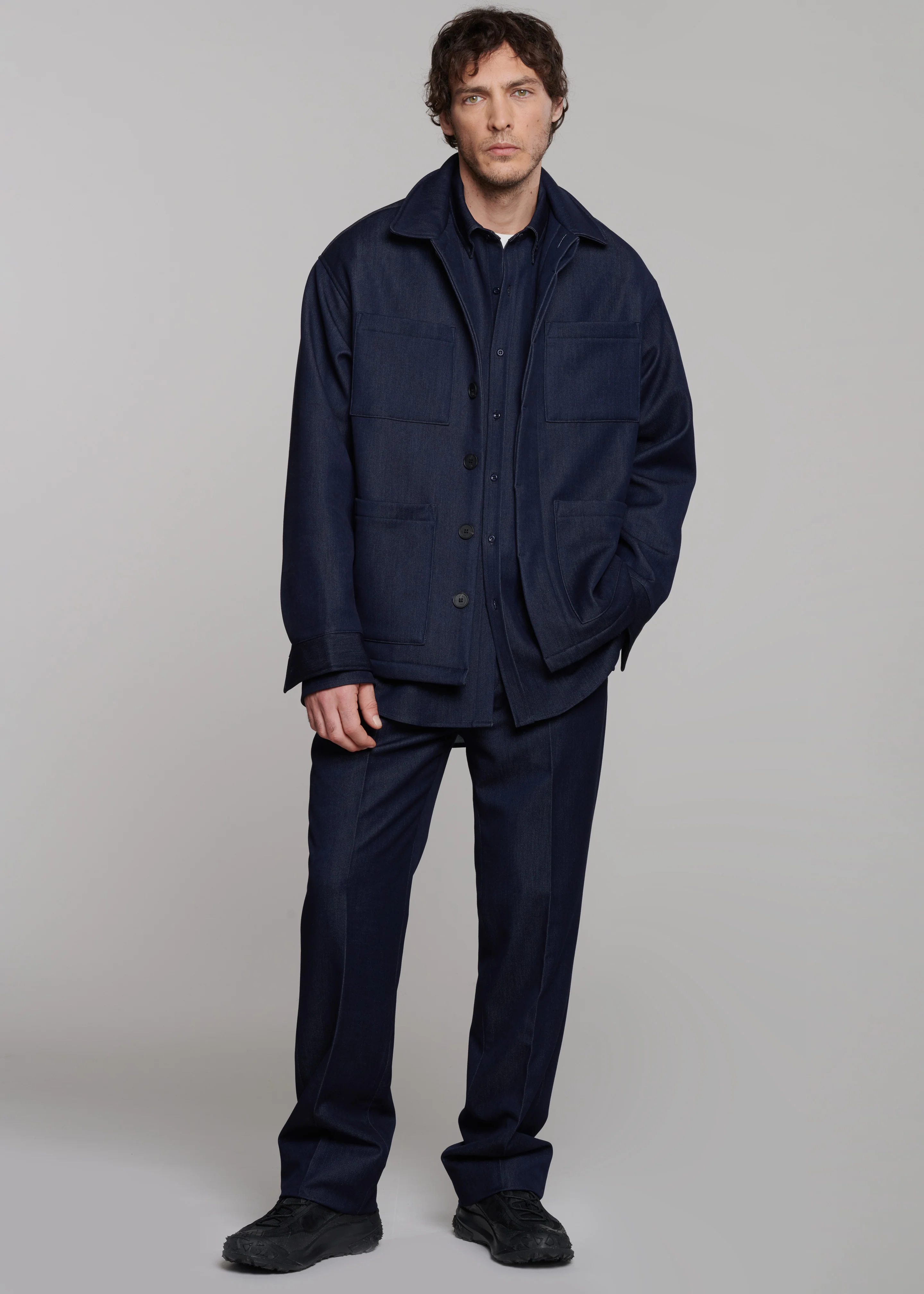 Mason Boxy Jacket - Indigo - Image 5