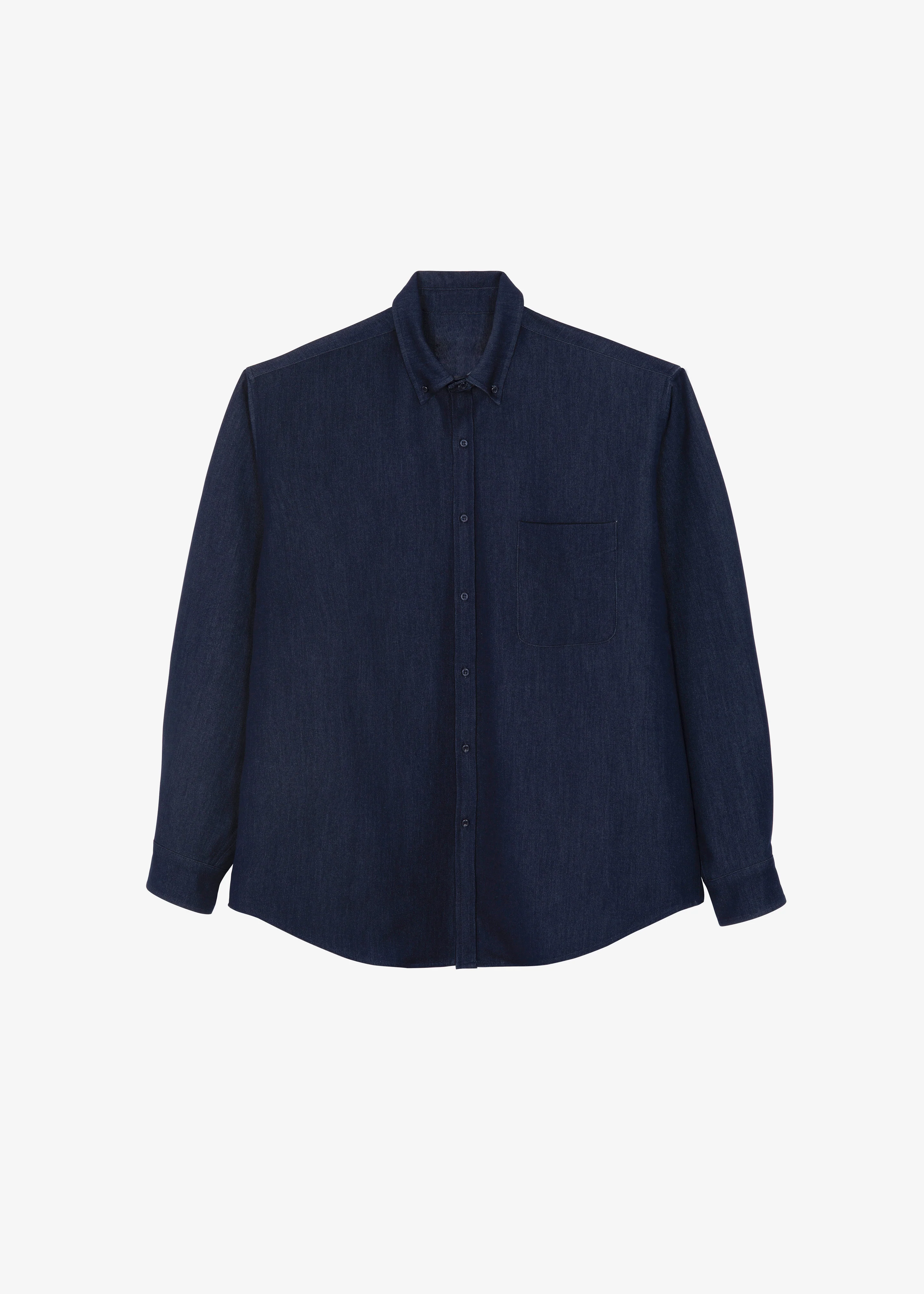 Mason Button Up Shirt - Indigo - Image 10